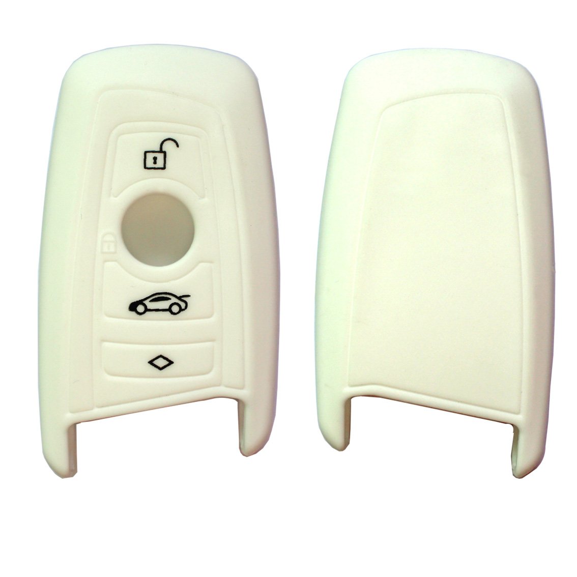 Velsman Compatible With Bmw Trapezoid Style Key Fob Silicone Case Cover Protector Holder W/ Wrist Strap - 3 Buttons - Please Dou