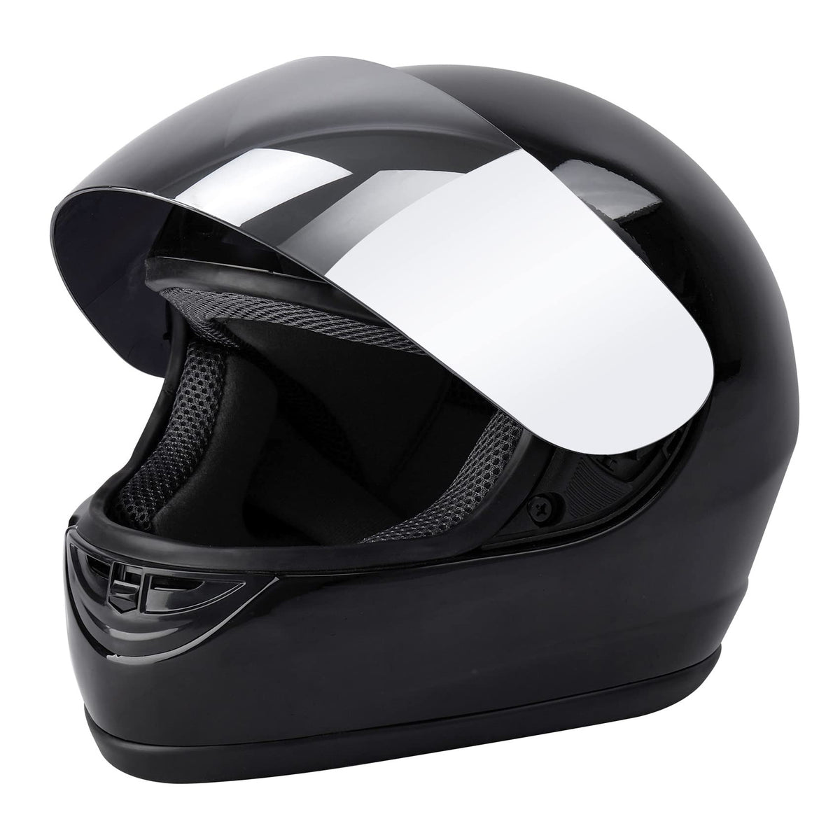 black motorcycle helmet in the summer SLMOTO Full Face Motorcycle Helmet