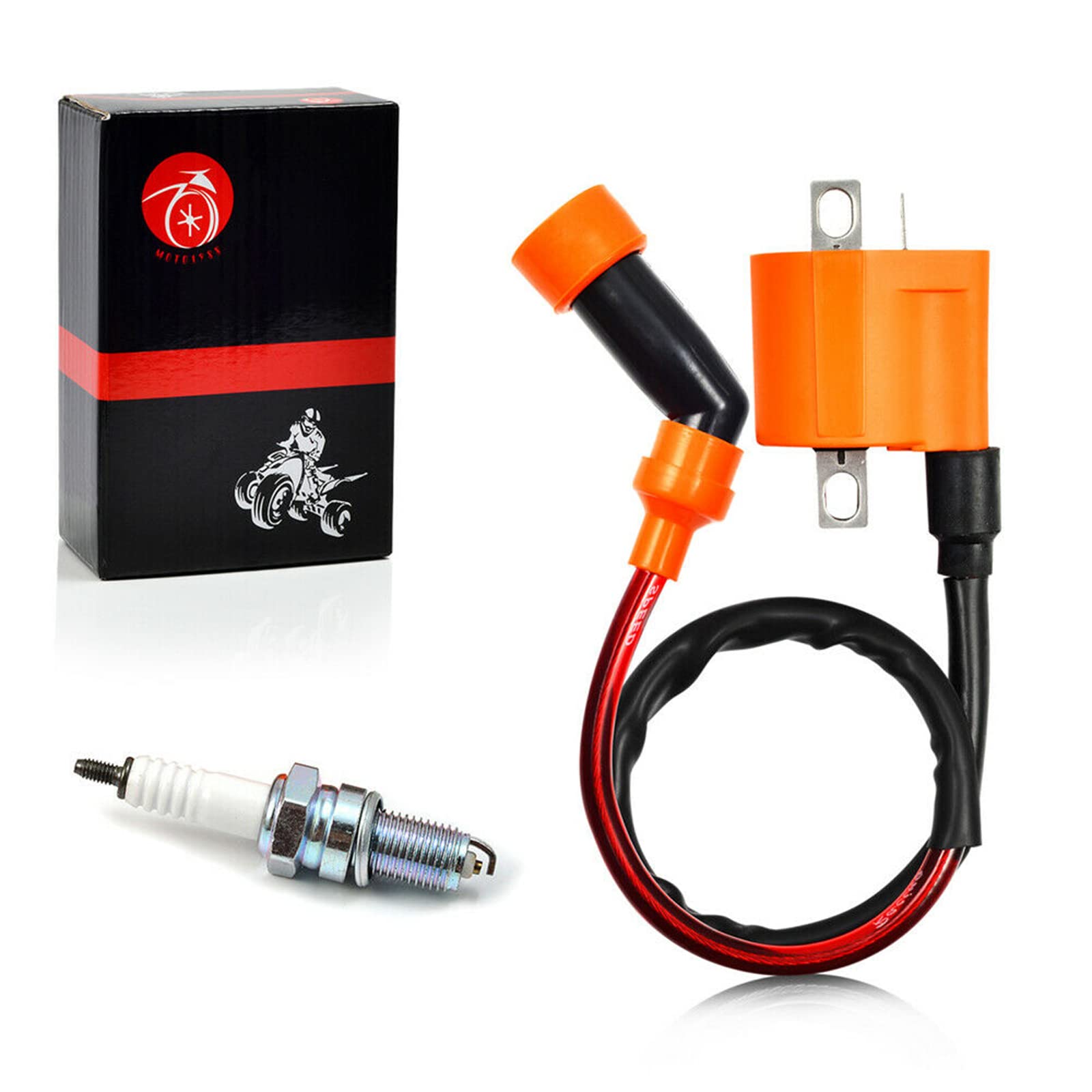 MOTO1988 CDI Box & Ignition Coil Spark Plug for Yamaha Warrior 350 1997-2001, 348cc, 3GD-85540-40-00