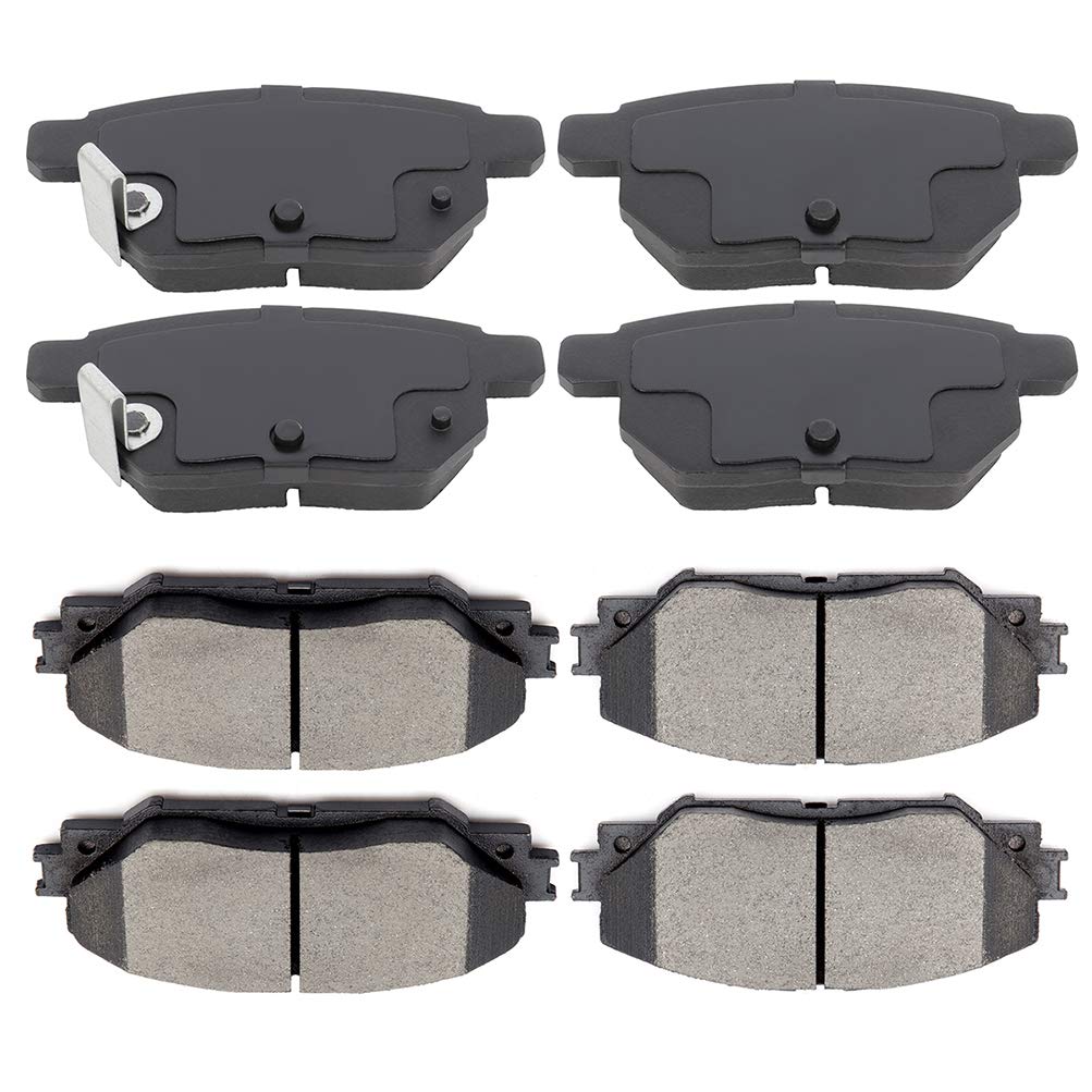 Ceramic Brake Pads Kits,SCITOO 8pcs Brakes Pads Set fit for 2009-2010 for Pontiac Vibe,2008-2015 for Scion xB,2009-2011 2014-201