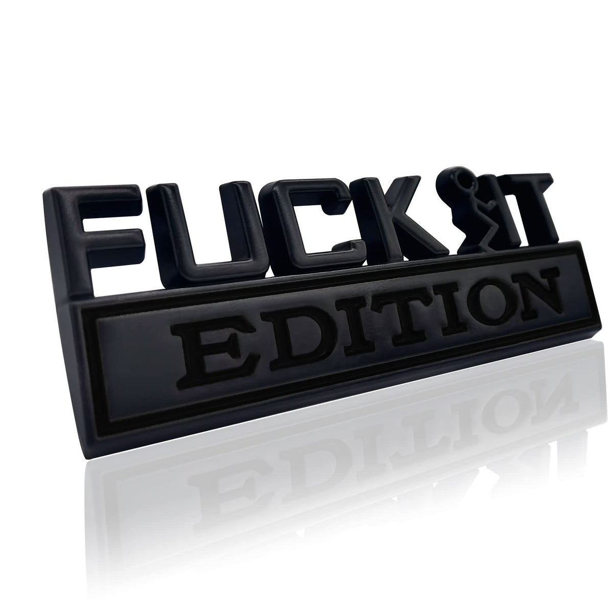 Car Exterior Emblems Badge 3D Sticker Decal, Fuck-It Edition Emblem 3D Fender Badge Decal Car Truck Replacement, Fit For All Car