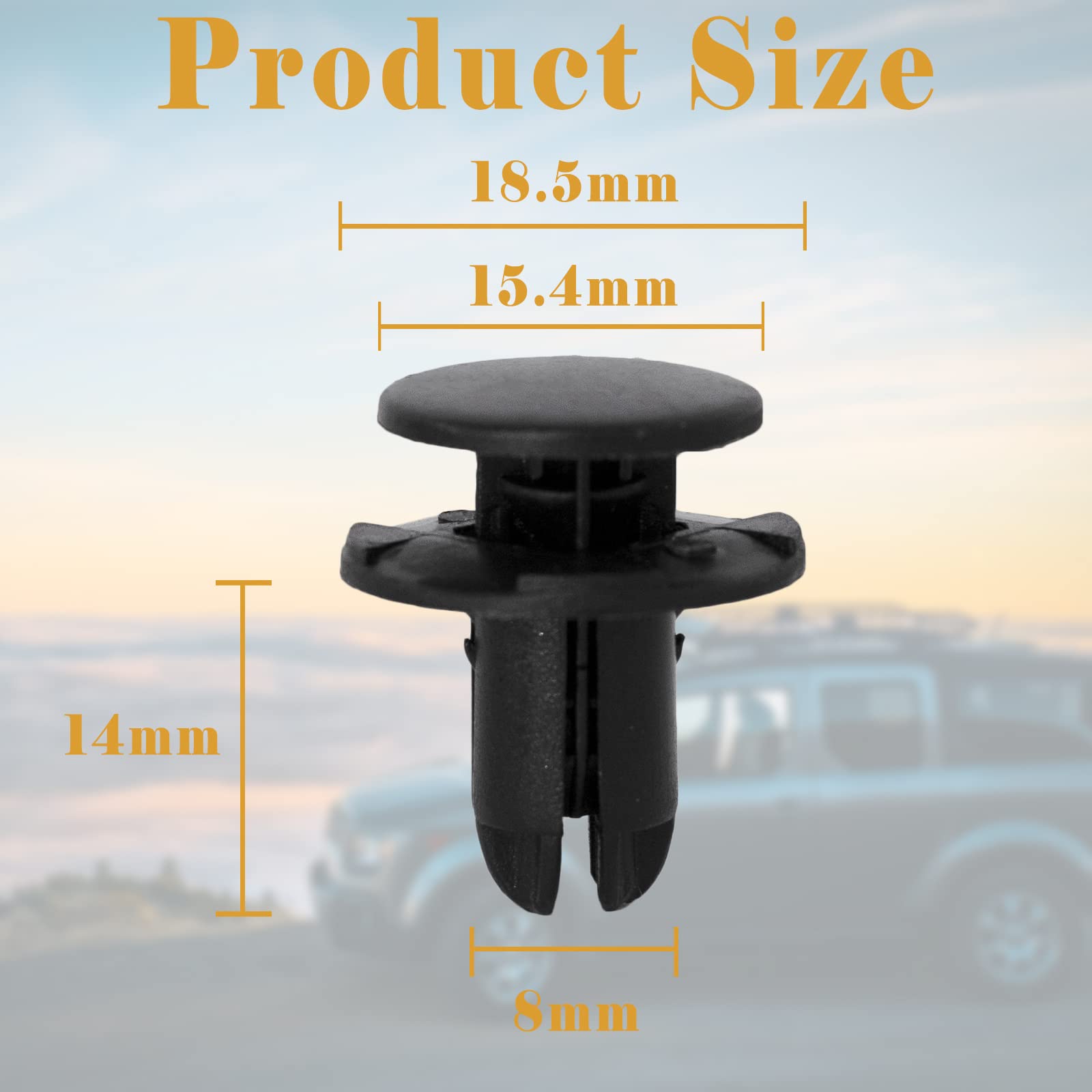 Gistilli 20PCS Black Bumper Engine Under Cover Fender Liner Fastener Clips for Hyundai Kia Equus Genesis 86595-2T500 1420608250B