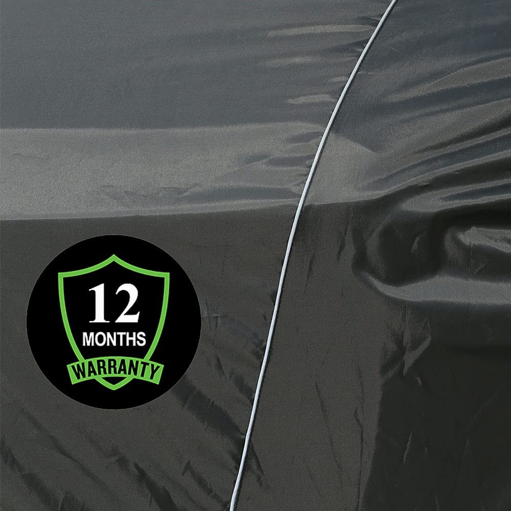 Coverado Car Covers For Automobiles All Weather Waterproof, Black Car Cover Outdoor Full Exterior Covers Snow Rain Dust Uv Prote