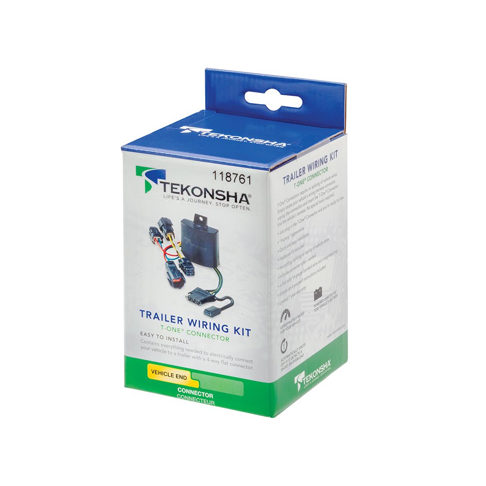 Tekonsha T-One® T-Connector Harness, 4-Way Flat, Compatible With Select Buick Enclave : Chevrolet Traverse