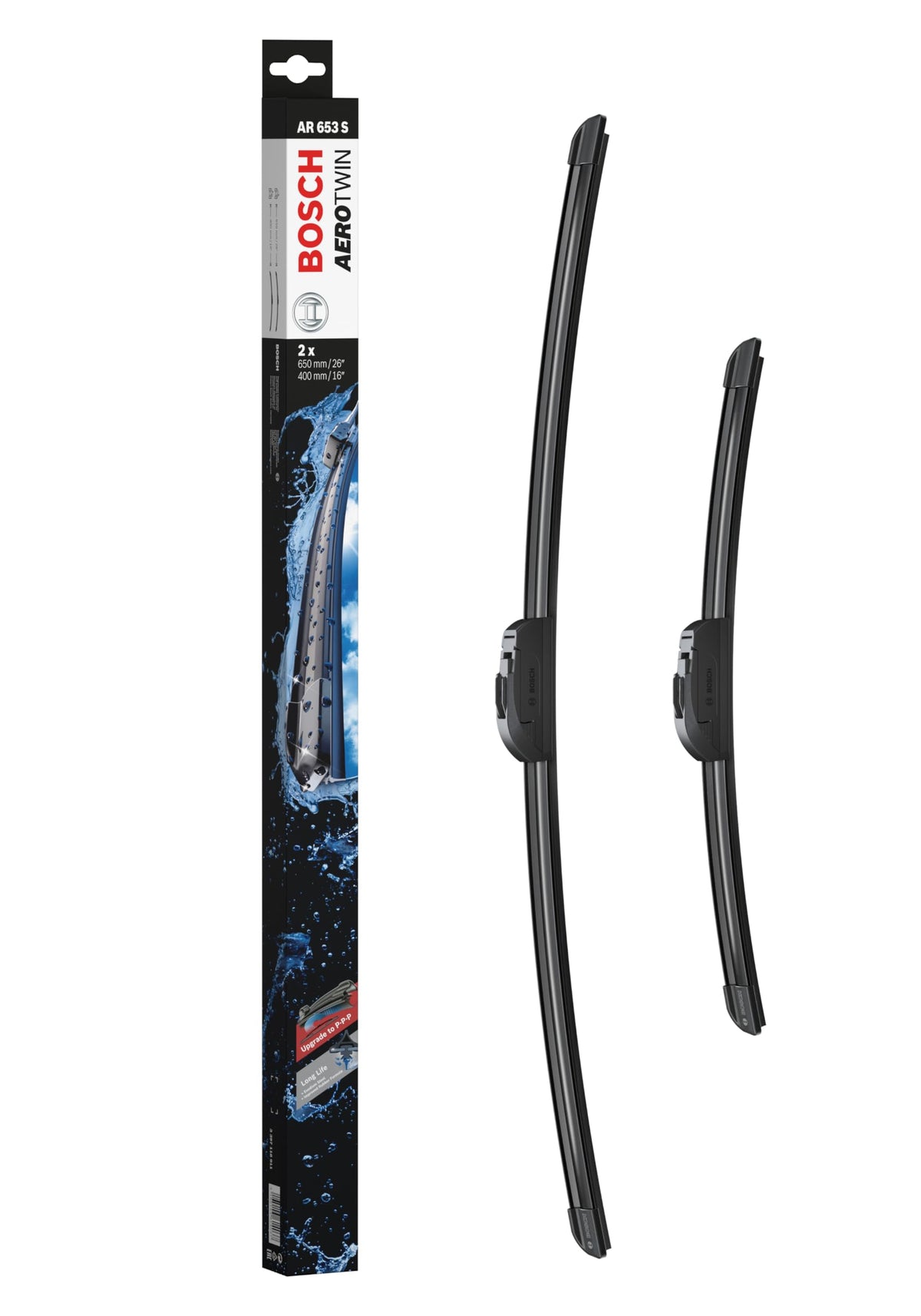 Bosch Wiper Blade Aerotwin Ar653S, Length: 650Mm/400Mm - Set Of Front Wiper Blades - Only For Left-Hand Drive (Eu)