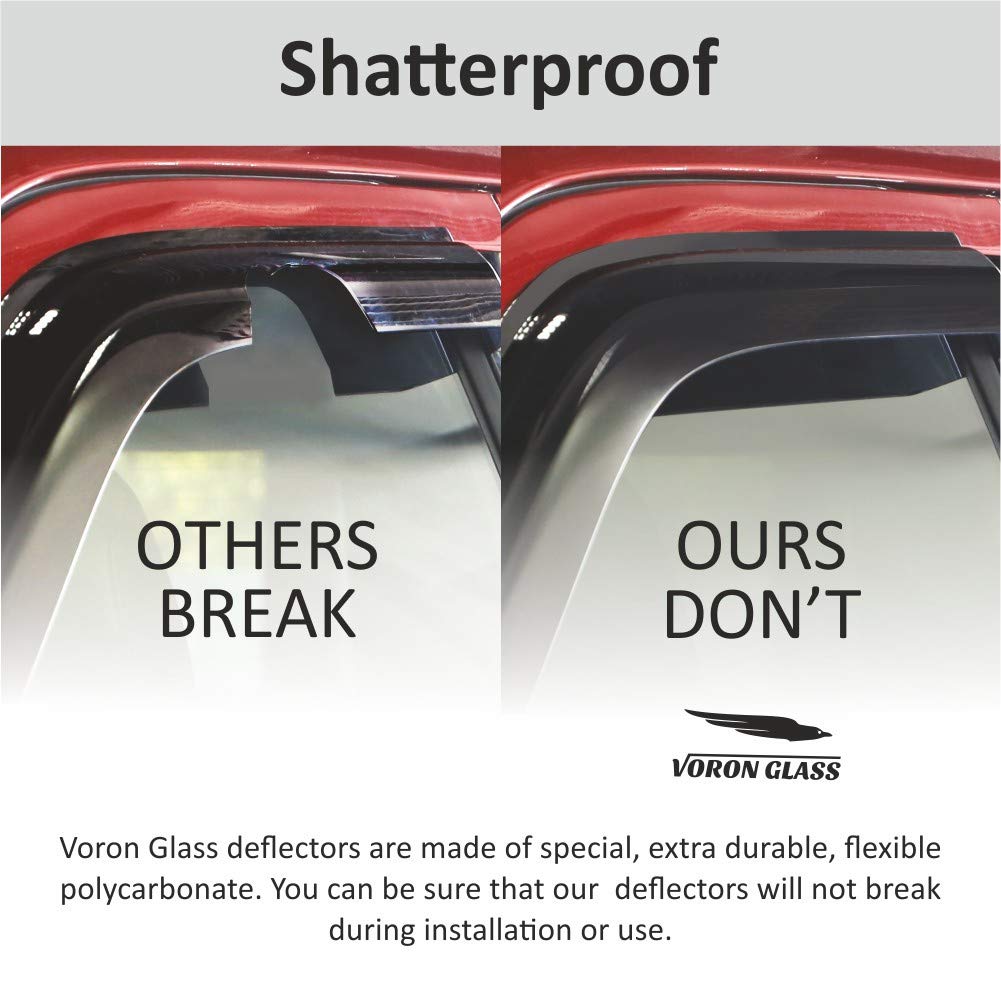 Voron Glass Tape-On Extra Durable Rain Guards For Mazda Cx-5 2017-2025, Window Deflectors, Vent Window Visors, 6 Pieces - 100809