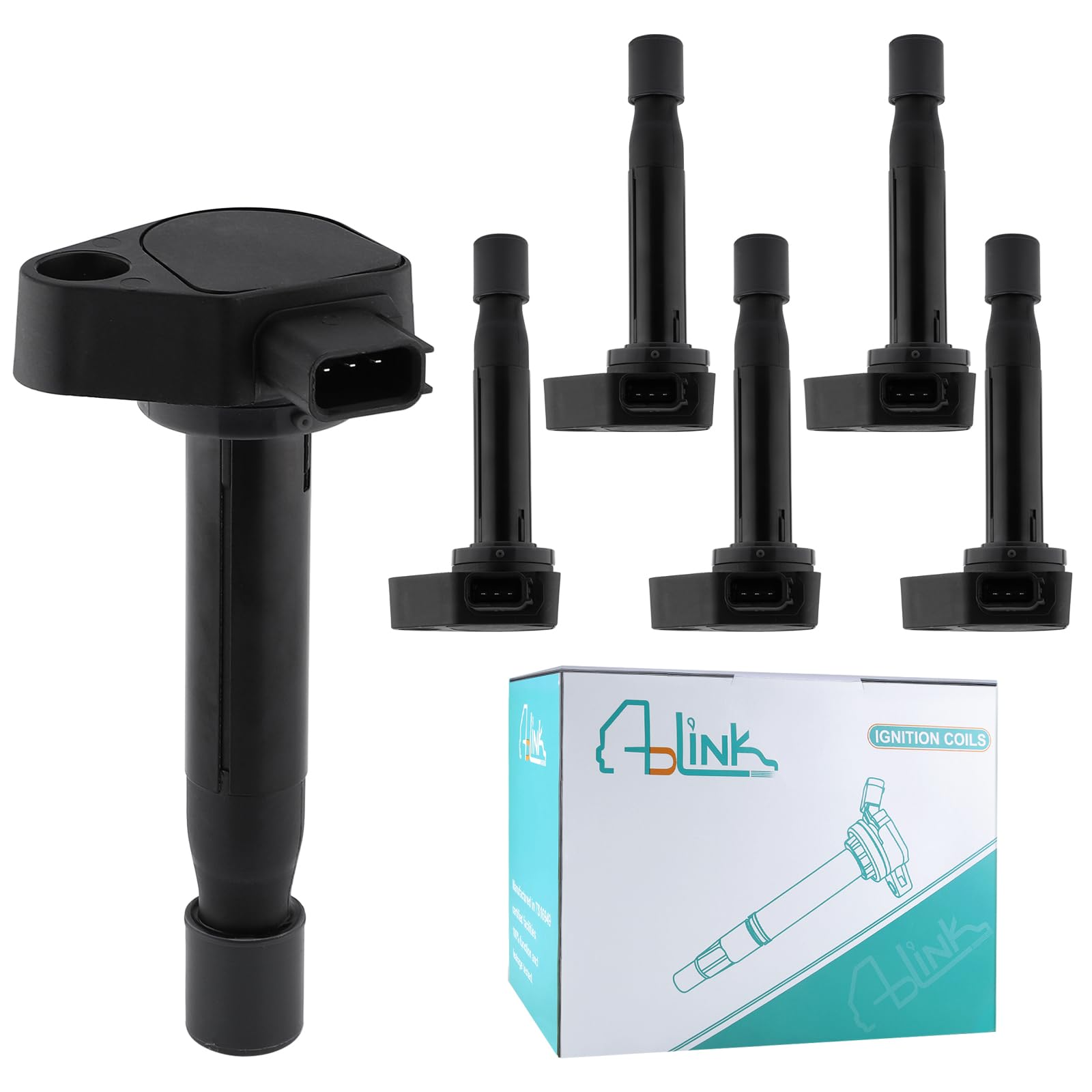 Aulink 6Pcs Uf242 Ignition Coil Pack (3.0L 3.2L 3.5L V6) Compatible With Honda Acura Saturn Accord Odyssey Mdx Tl Rl Vue, Gn1016