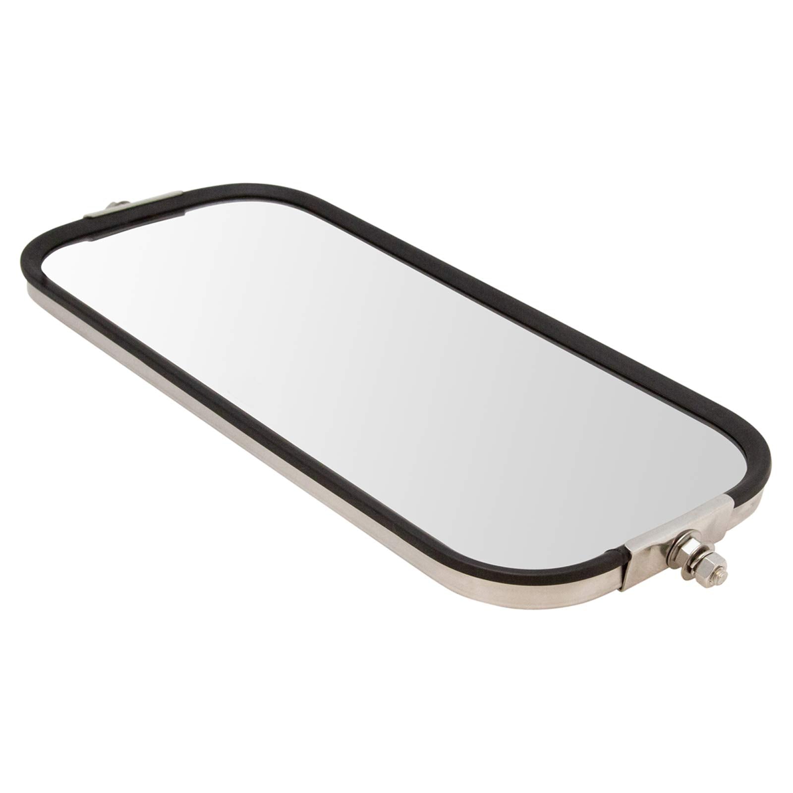 Trq West Coast Mirror Peaked Back 16X7 Stainless Steel Pair For Heavy Duty Truck