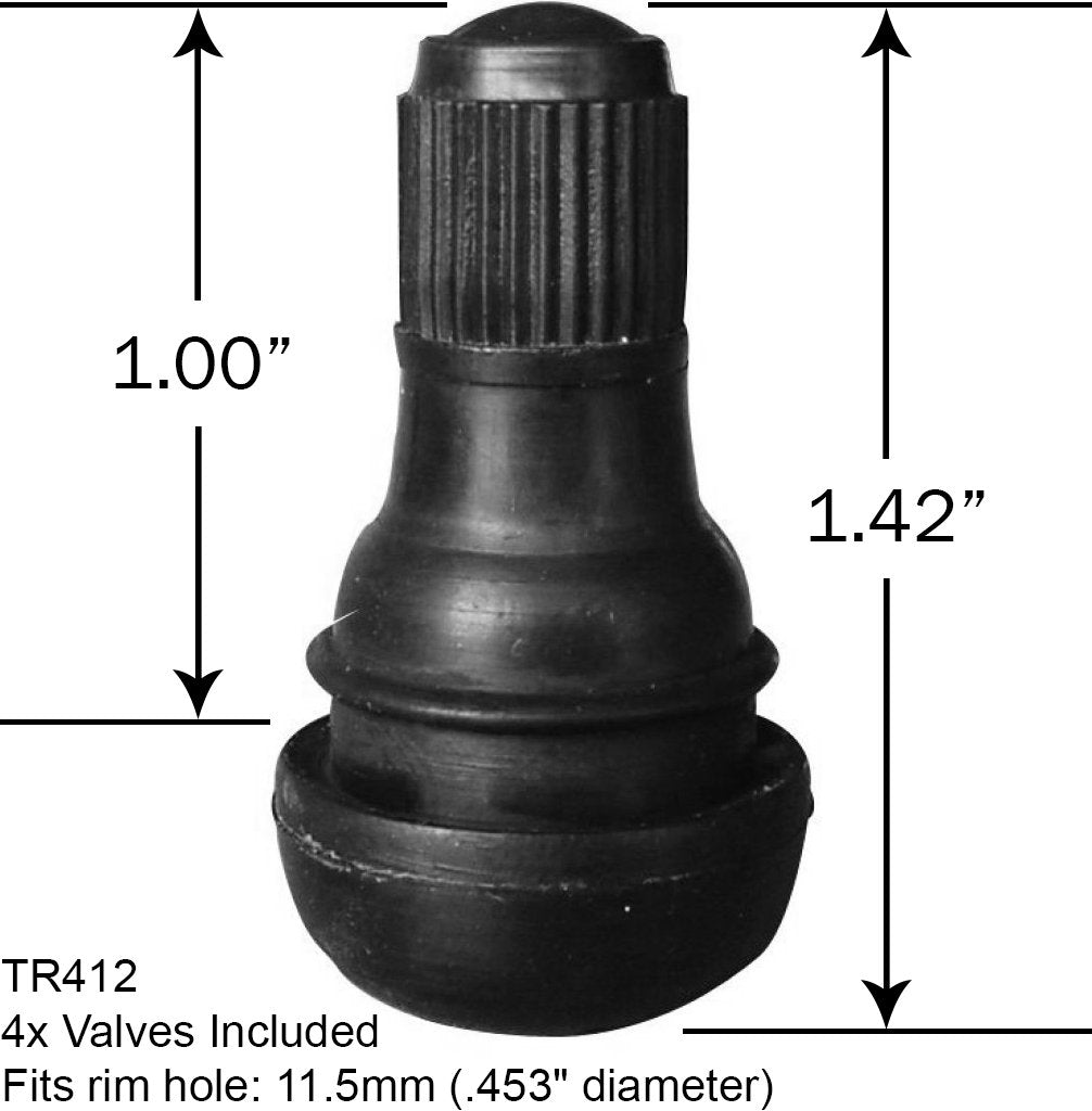 Tire Valve Stem Tool Remover & Installation - 4x Shorty BRASS Core Valve Stems, EASILY REPLACE Your Old Tubeless Valve Stems, 2x
