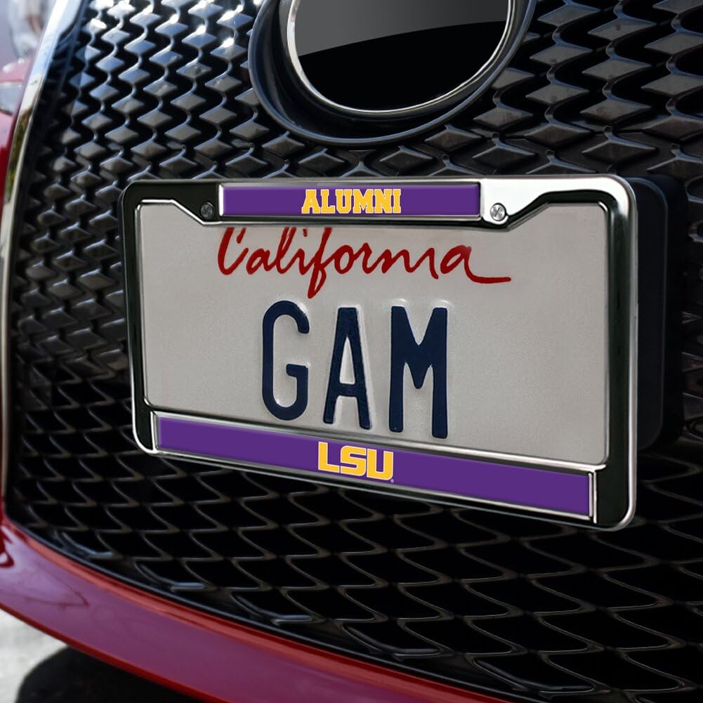 LSU Alumni Logo Full Size Standard License Plate Metal Frame