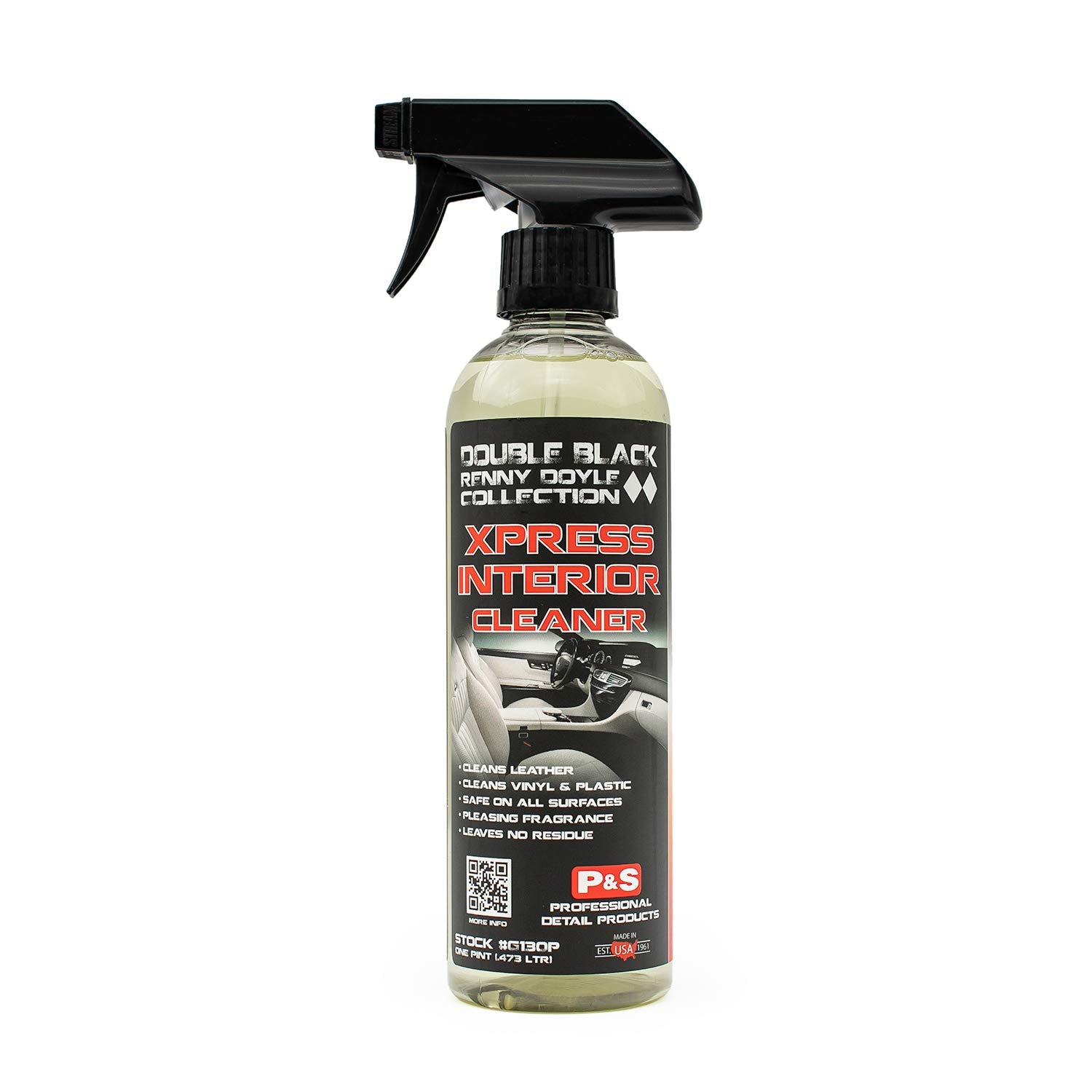 P&S Professional Detail Products - Xpress Interior Cleaner - Perfect For Safely Removing Traffic Marks, Dirt, Grease, And Oil; Works On Leather, Vinyl, And Plastic; Fresh Scent (1 Pint)
