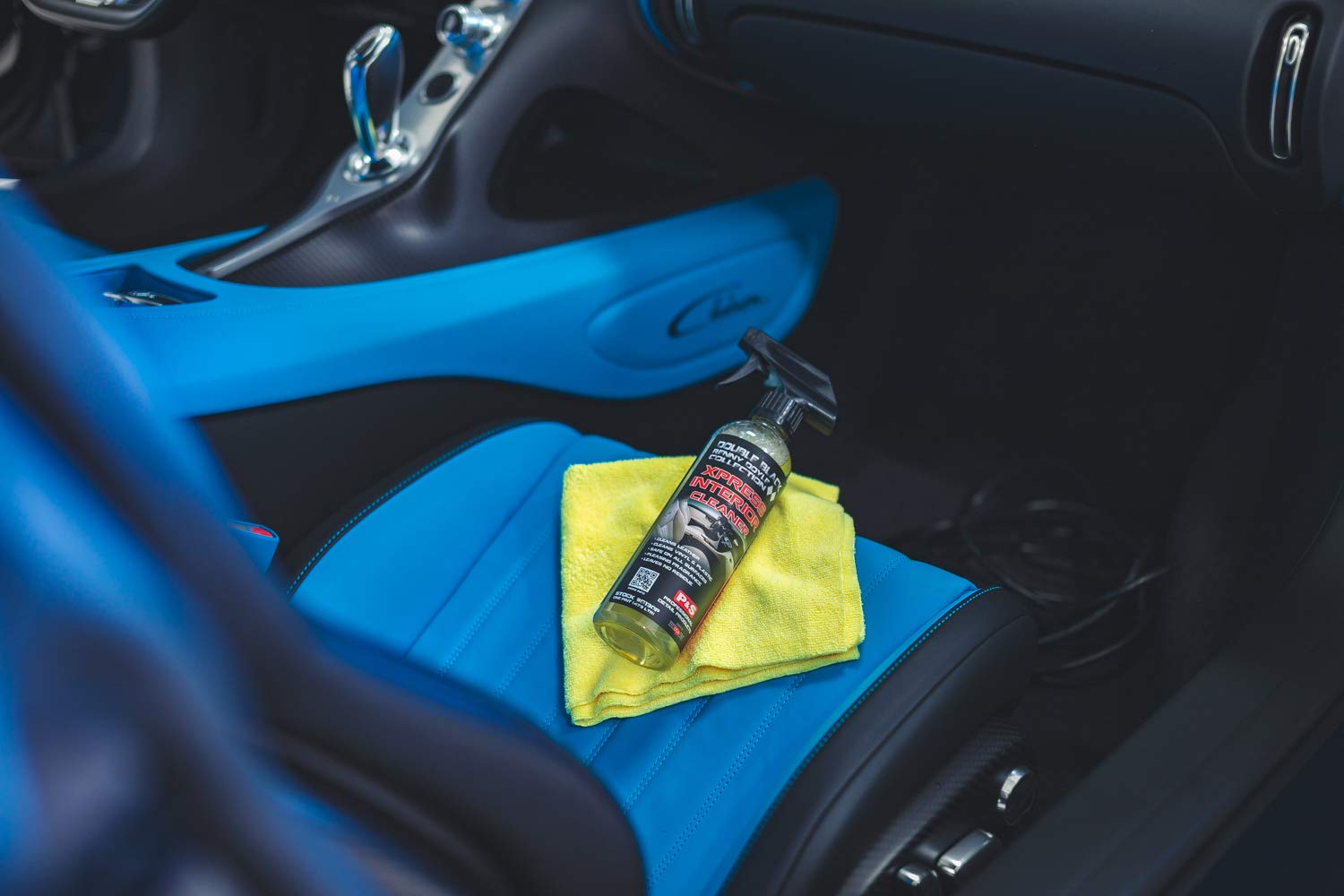 P&S Professional Detail Products - Xpress Interior Cleaner - Perfect For Safely Removing Traffic Marks, Dirt, Grease, And Oil; Works On Leather, Vinyl, And Plastic; Fresh Scent (1 Pint)