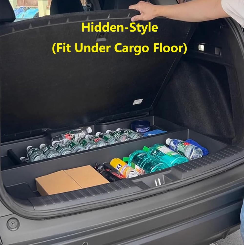 QXZcar Trunk Organizer Tray for 2023-2026 Honda CR-V, Waterproof Insert Cargo Rear Hatch Hidden Storage Box fits Honda CRV EX EX