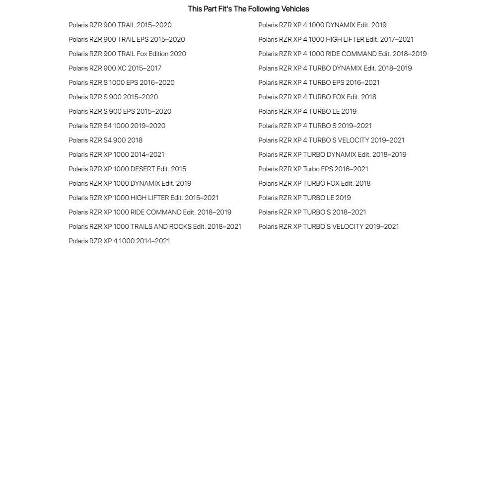 Tusk Alloy Utv Mirror Kit W/A-Pillar Mounts For Polaris Rzr Xp 1000 2014-2021