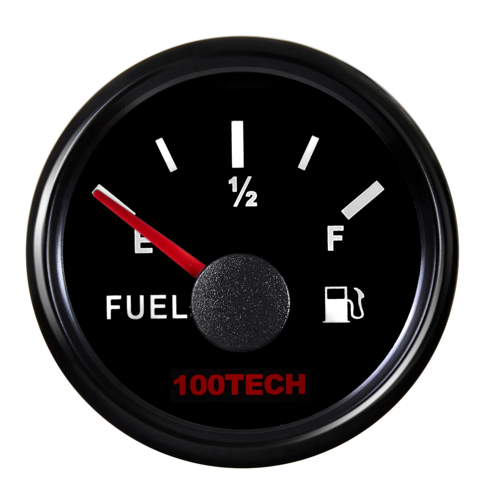 100Tech Marine Fuel Gauge 0-30 Ohms Boat Fuel Gauge For Boat Car Truck Yacht Suv Waterproof 52Mm 2-1/16'' Diesel Aftermarket Gau