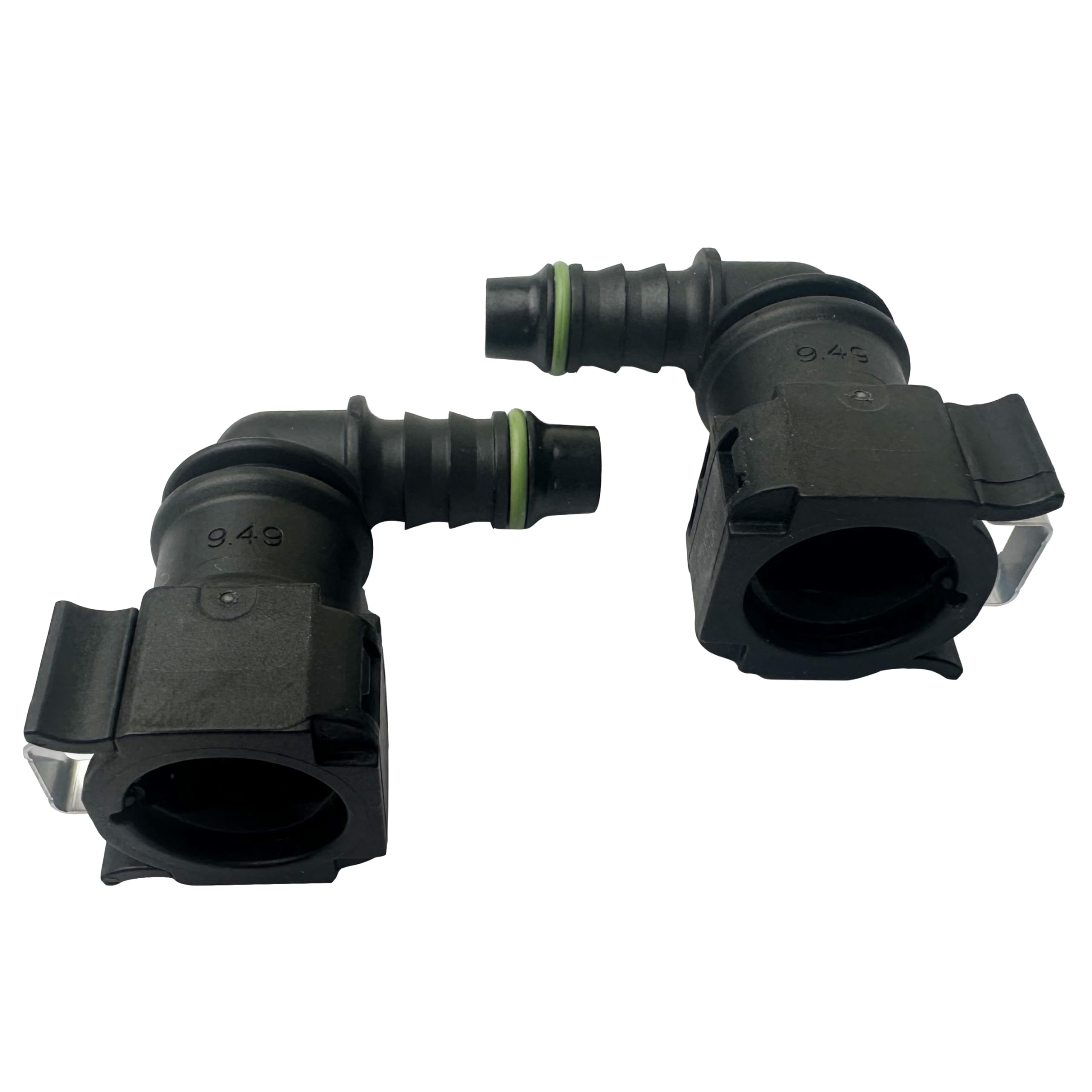 Bundy 5/16 Sae 90 Degree Nylon Fuel Line Hose Quick Release Elbow - Fit For 5/16 Id 3/8 Od Nylon Tube, Pack Of 2