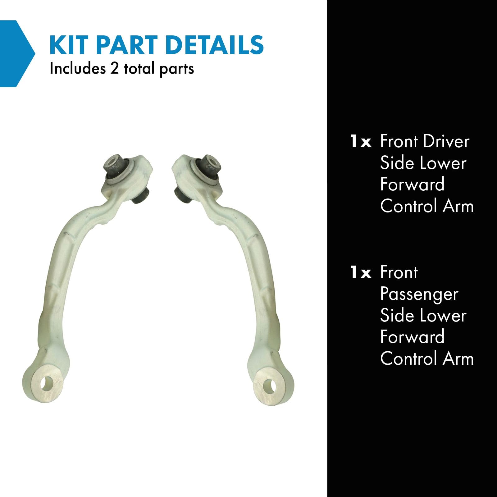 Trq Front Lower Control Arm Set Compatible With 2010-2013 Mercedes-Benz E350 2013 E400 2010-2011 E550