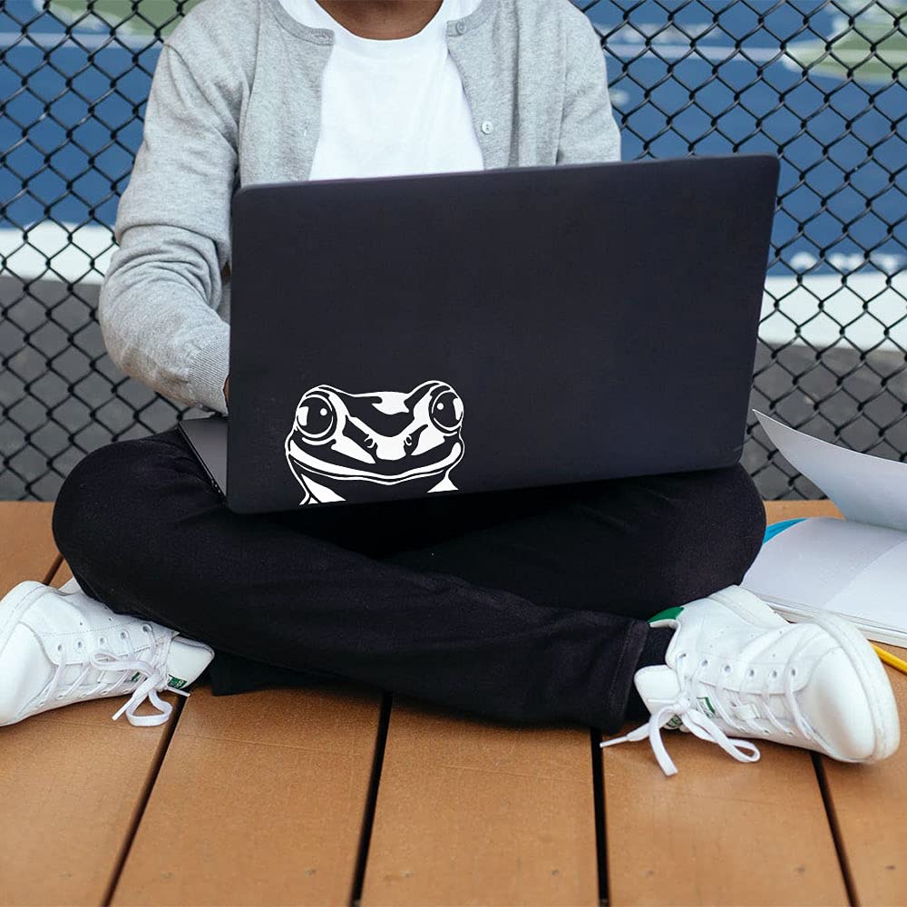 Wirester 6 Inch Clear Vinyl Decal Sticker Decoration For Car Window (Or Any Flat Surface) - Pond Frog