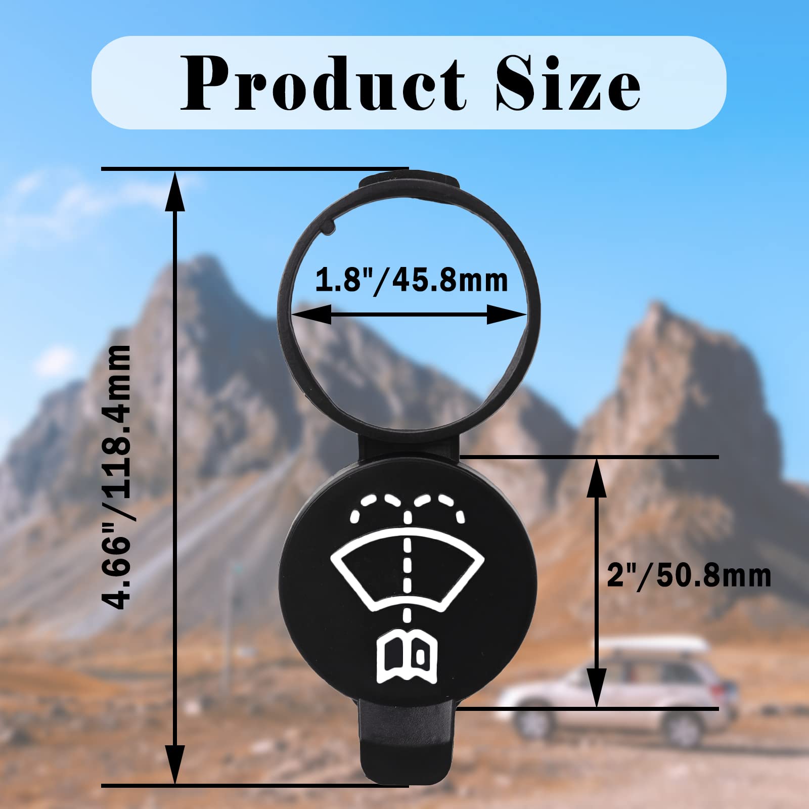 Gistilli Windshield Wiper Washer Fluid Reservoir Tank Bottle Cap Compatible With Gmc Chevrolet Cadillac Buick 12767700 13227300 19172571 12788573