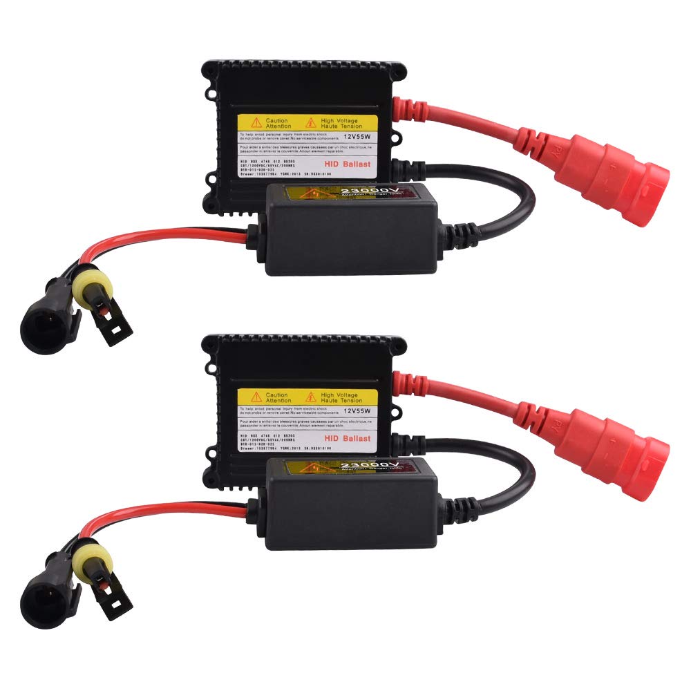 Fgrsrz 2Pcs Hid Ballast, Dc 12V 55W Super Slim Hid Ballast, Universal Xenon Headlight Ballast Kit For H1 H4 H3 H7 H8 H9 H11 H13 9003 9005 9006 9007