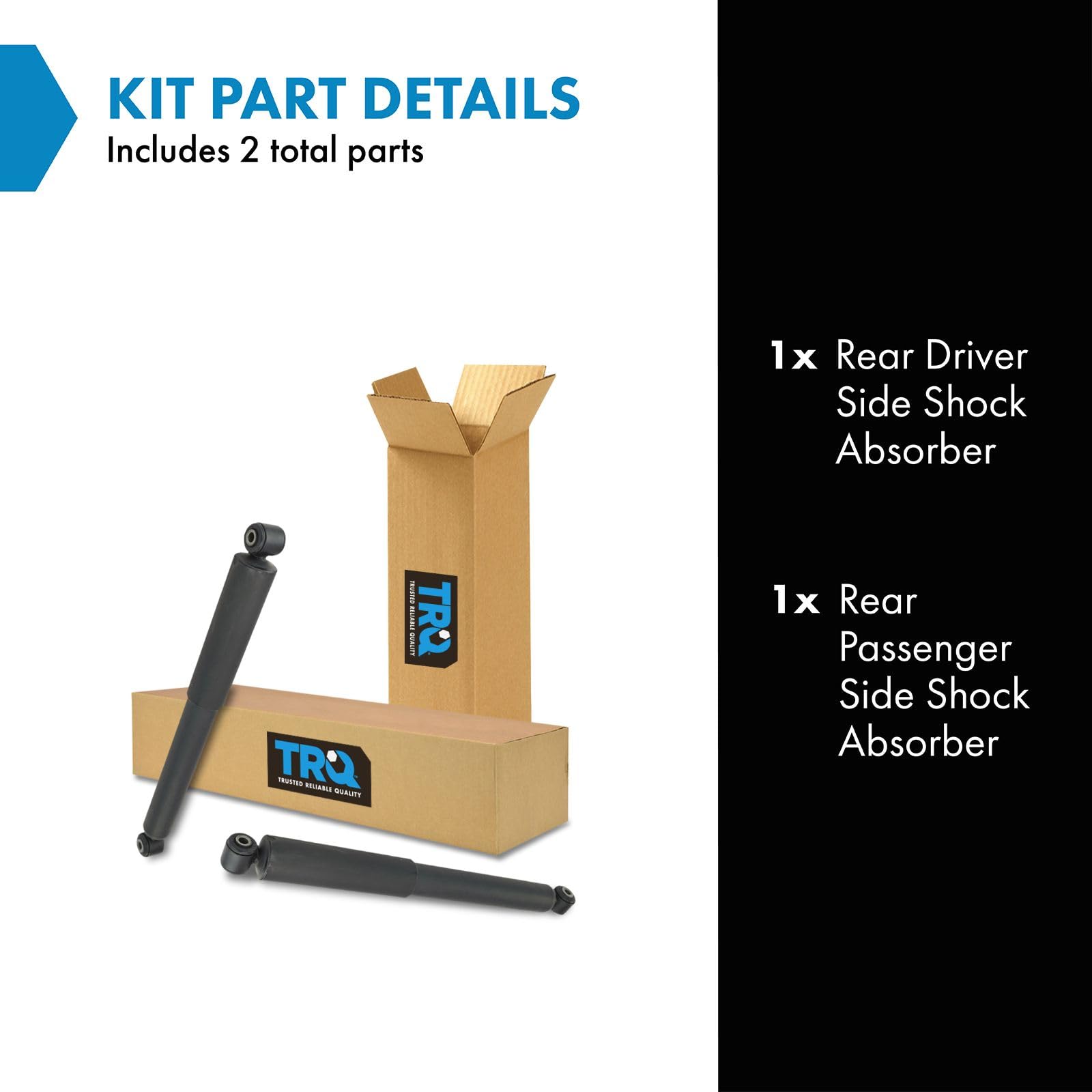 Trq Rear Shock Absorber Set Compatible With 2007-2011 Dodge Nitro 2002-2012 Jeep Liberty