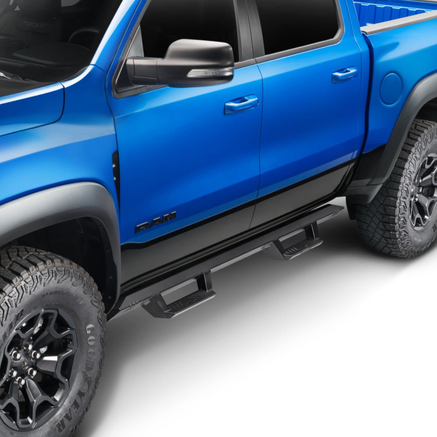 N-Fab Epyx Steps For Ram | Cab Length, Steel, Textured Black | Exd19Qc-Tx | Fits 2019-2024 Ram 1500 (New Body Style) Quad Cab All Beds, Srw Gas