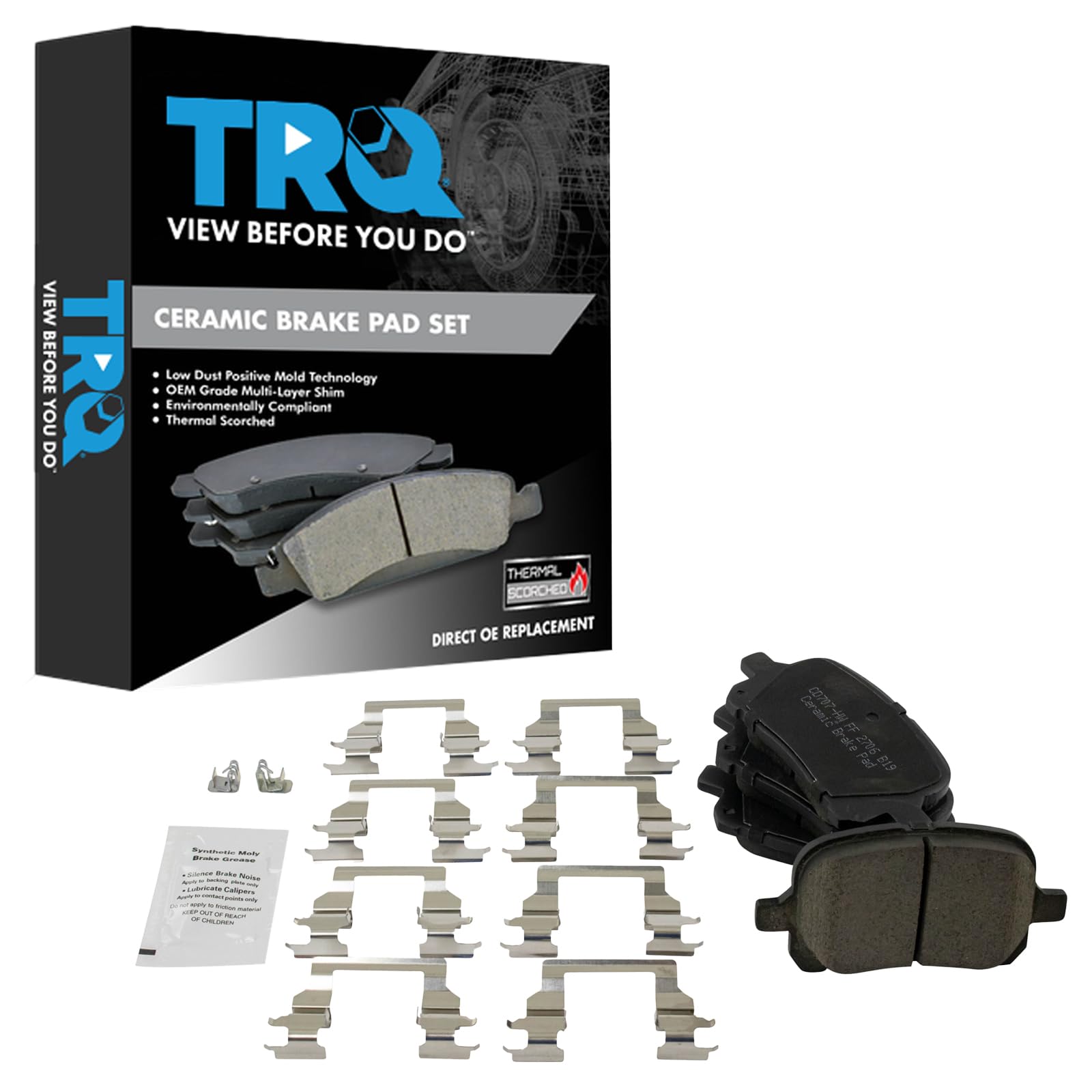 TRQ Front Brake Pads Ceramic Compatible with 1997-2001 Lexus ES300 1999-2001 RX300 1998-2004 Toyota Avalon Camry 1999-2003 Solar