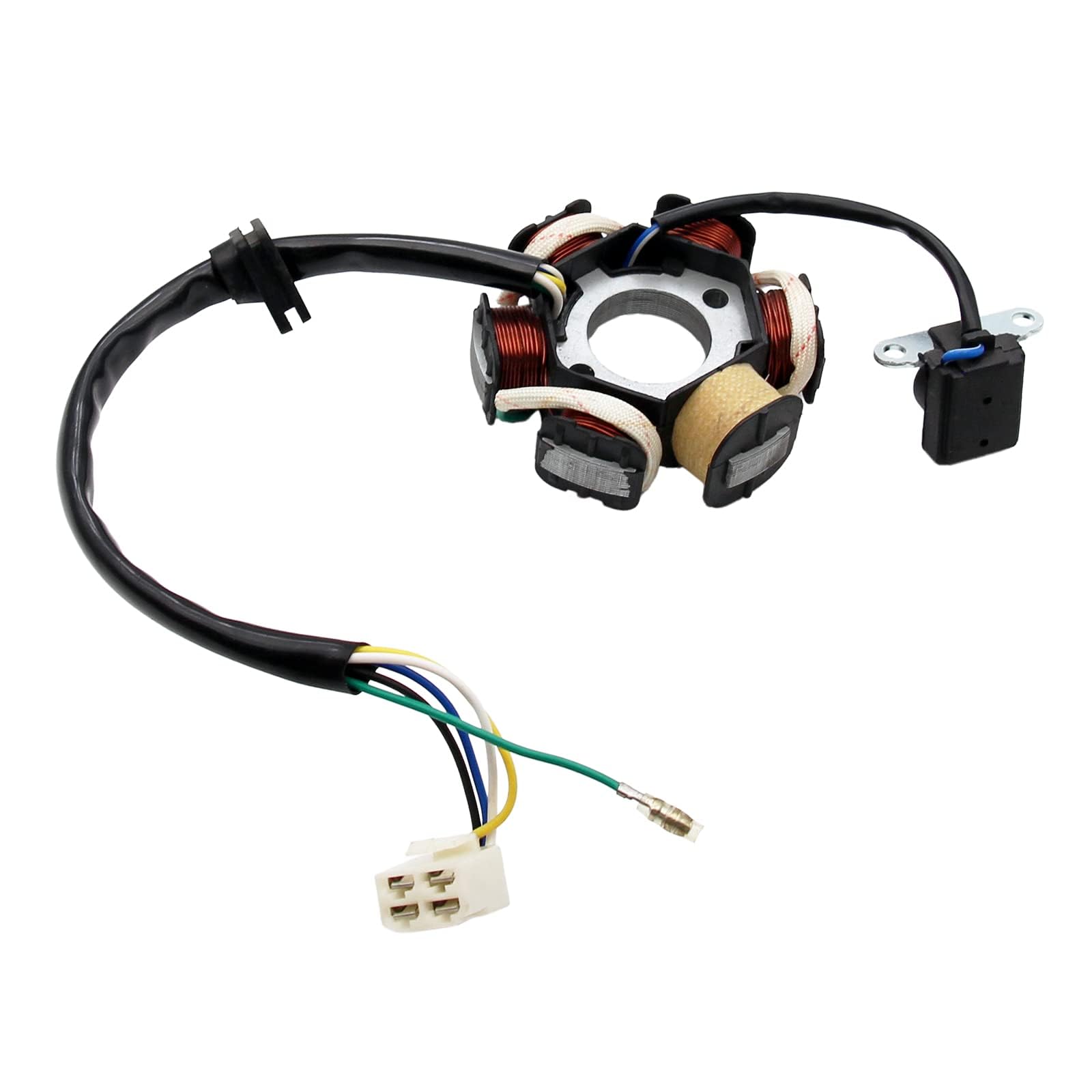 Atv Quad Go Kart Magneto Stator, Pro Bat, Magneto Stater 6 Coils 5 Wires For 50Cc 70Cc 90Cc 110Cc 125Cc Atv Dirt Bike Go Kart Mini-Choppers Motorcycle