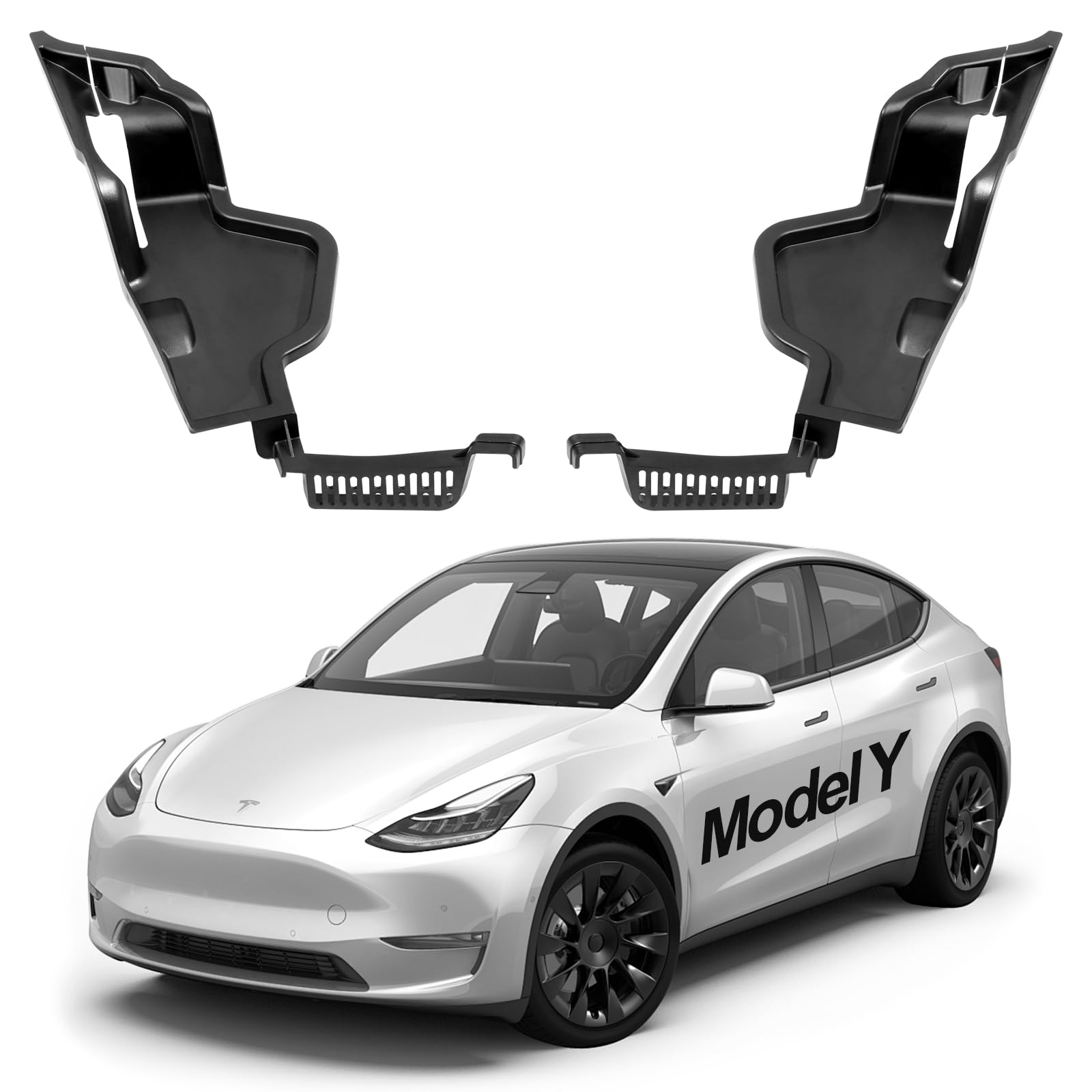 CHIYLE Tesla Model Y Hood Water Barrier Box,Water Guide Grille Channel for Front Trunk 2021 2022 2023 2024 Model Y Accessories,E
