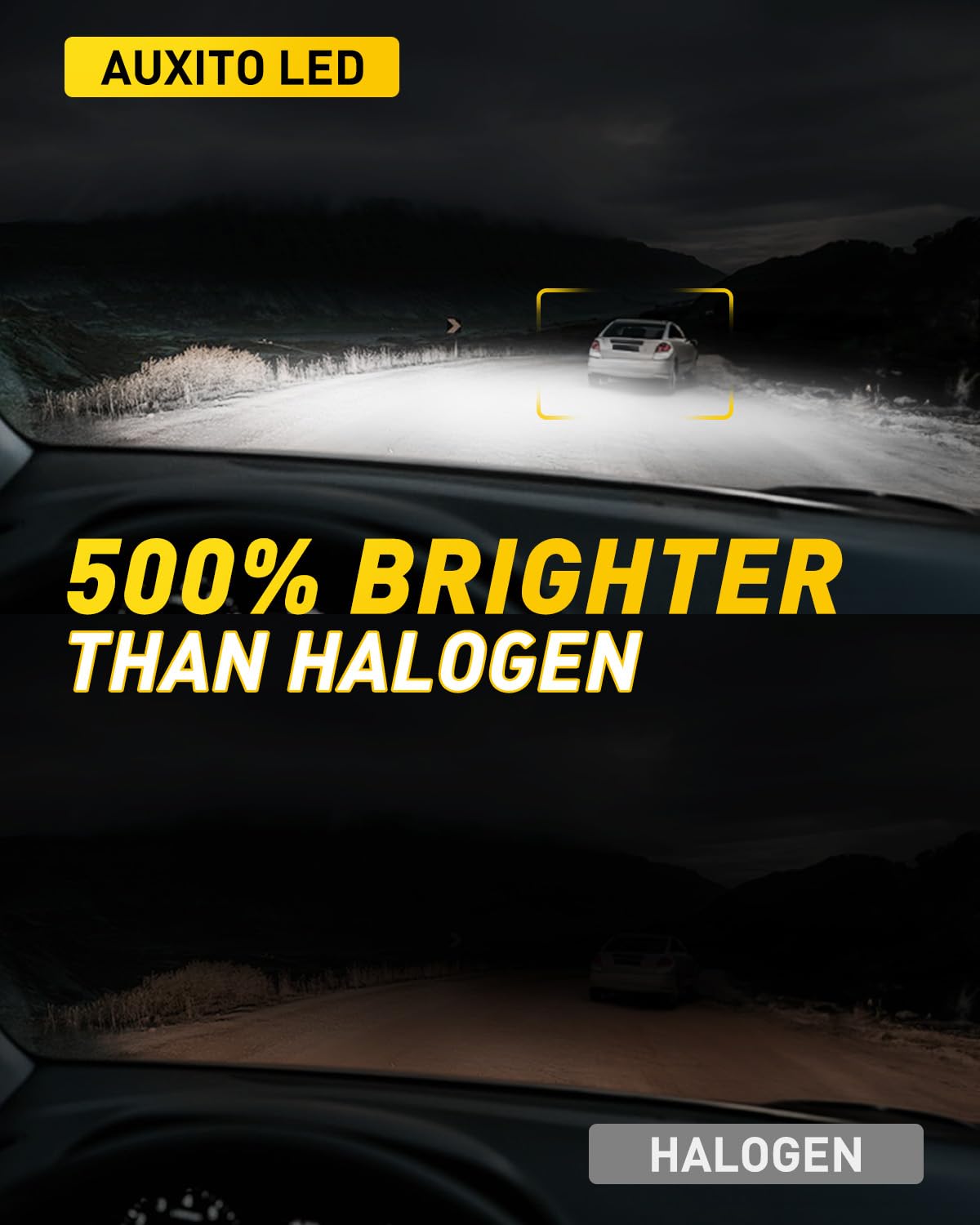 Auxito 881 Led Fog Light Bulbs, 16,000Lm 500% Super Brighter, 10 Years Lifespan, Wireless 1:1 Size Plug-N-Play, 100% Perfect Ins