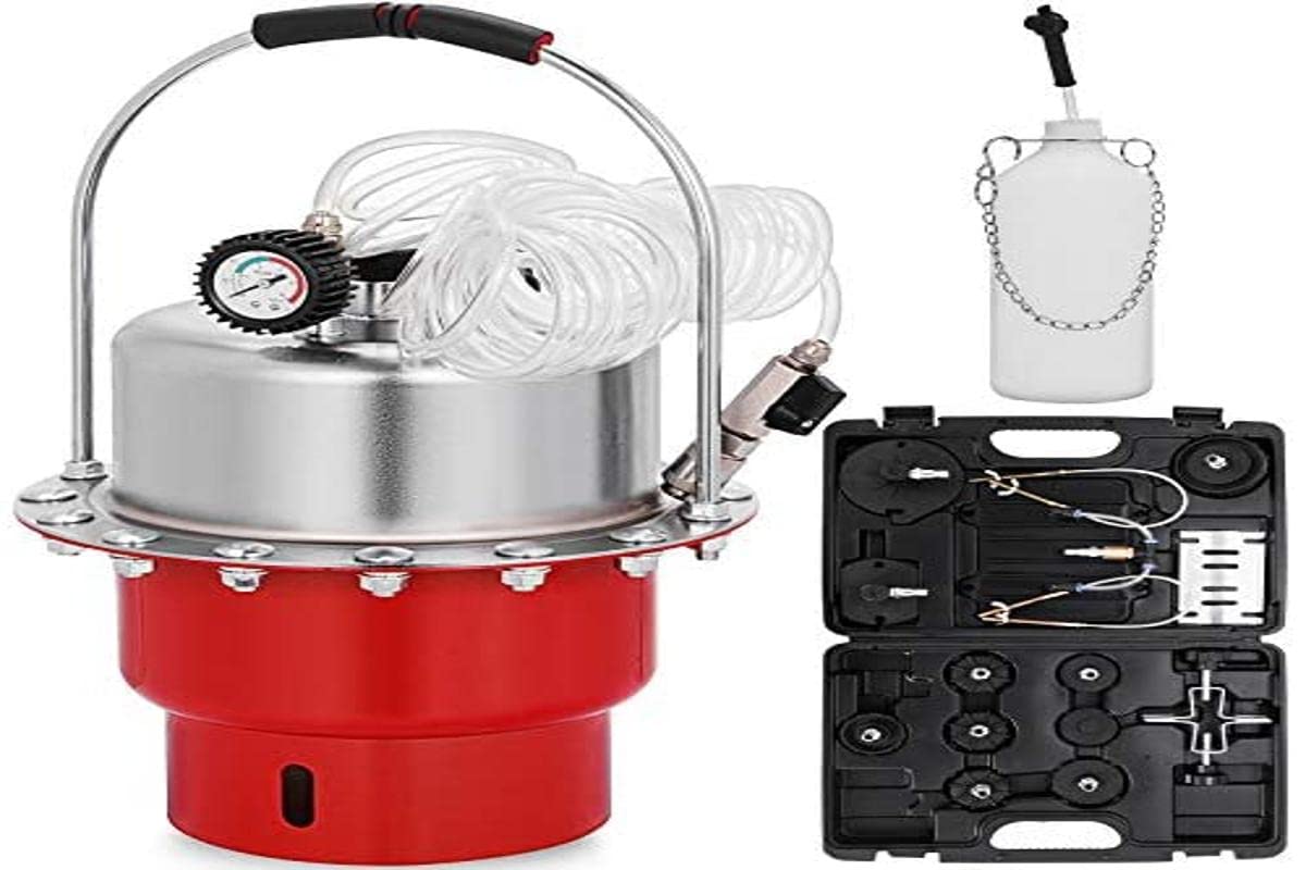 Bestauto Pneumatic Air Pressure Bleeder Tool Kit Brake Bleeding Garage Workshop Mechanics