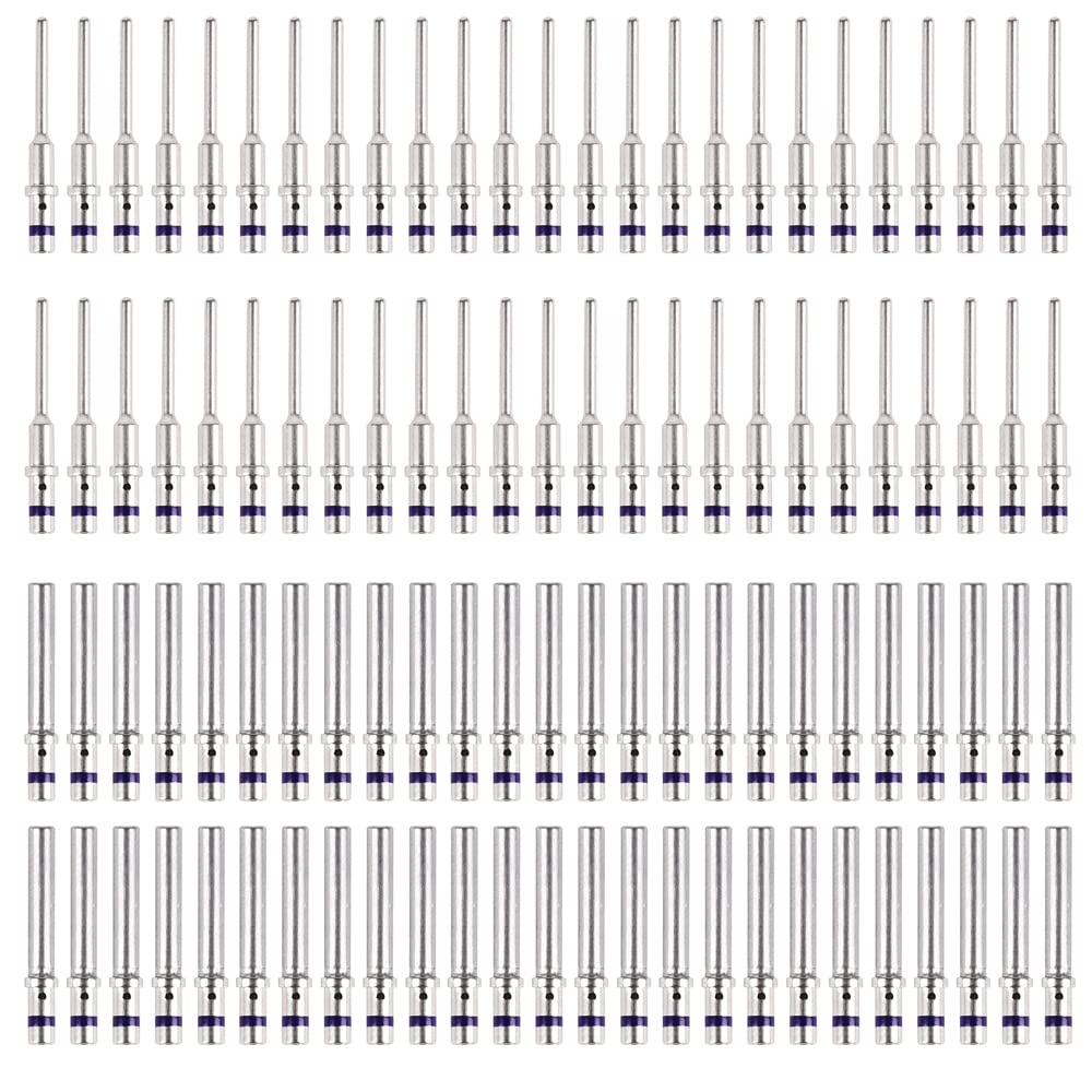 JRready ST6295 Deutsch Solid Contact, Deutsch Solid Pin Size 20, Closed Barrel Contacts Kit, Solid Contacts for DTM Connectors,1