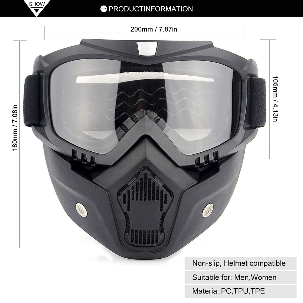 can you use a dirt bike helmet in paintball SPOSUNE Motorcycle Goggles Detachable Face Mask, ATV Dirt Bike Paintba – Carkart