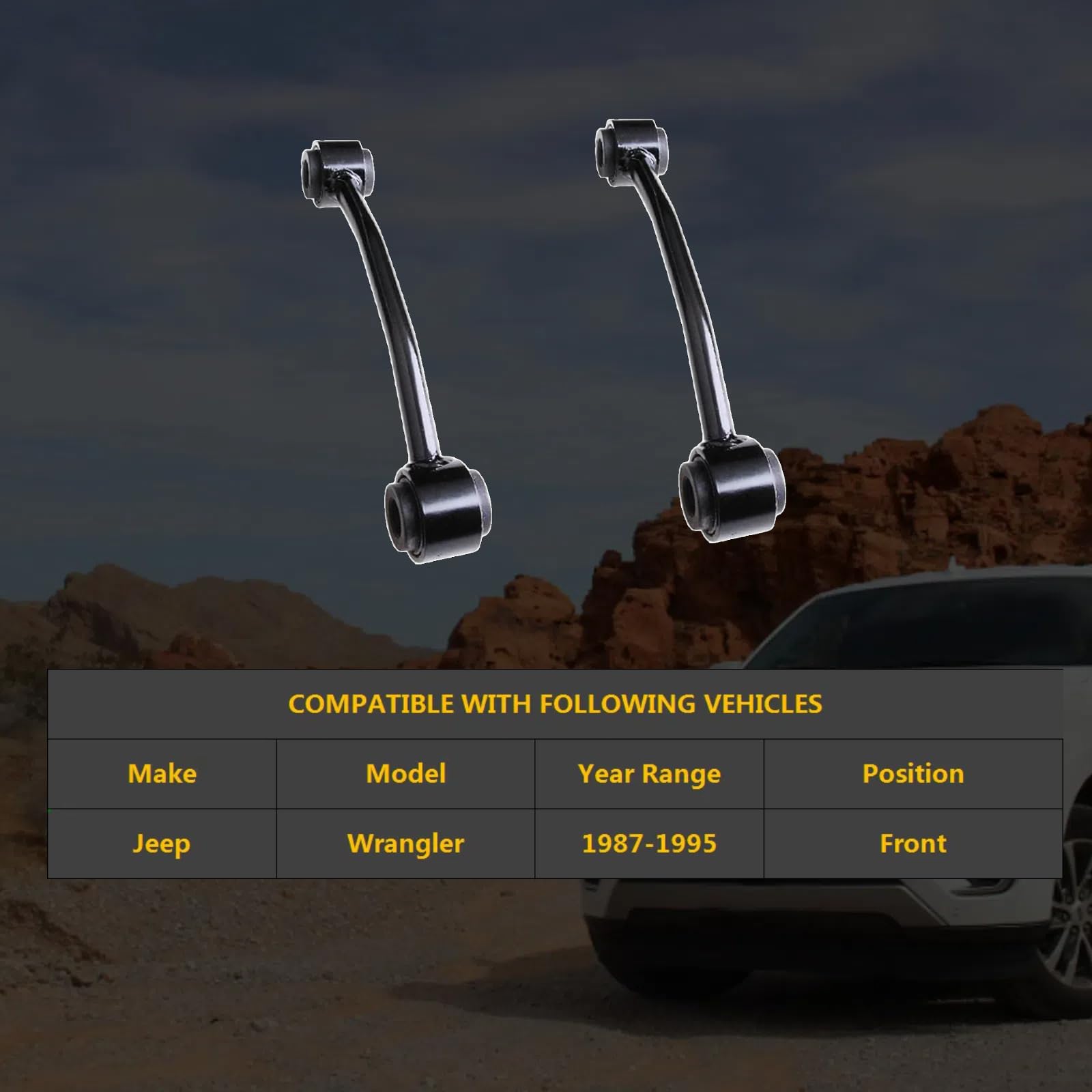 Hhcm 2Pc Front Sway Bar Link Kit K3200 For Jeep Wrangler 1987 1988 1989 1990 1991 1992 1993 1994 1995, Suspension Stabilizer Bar