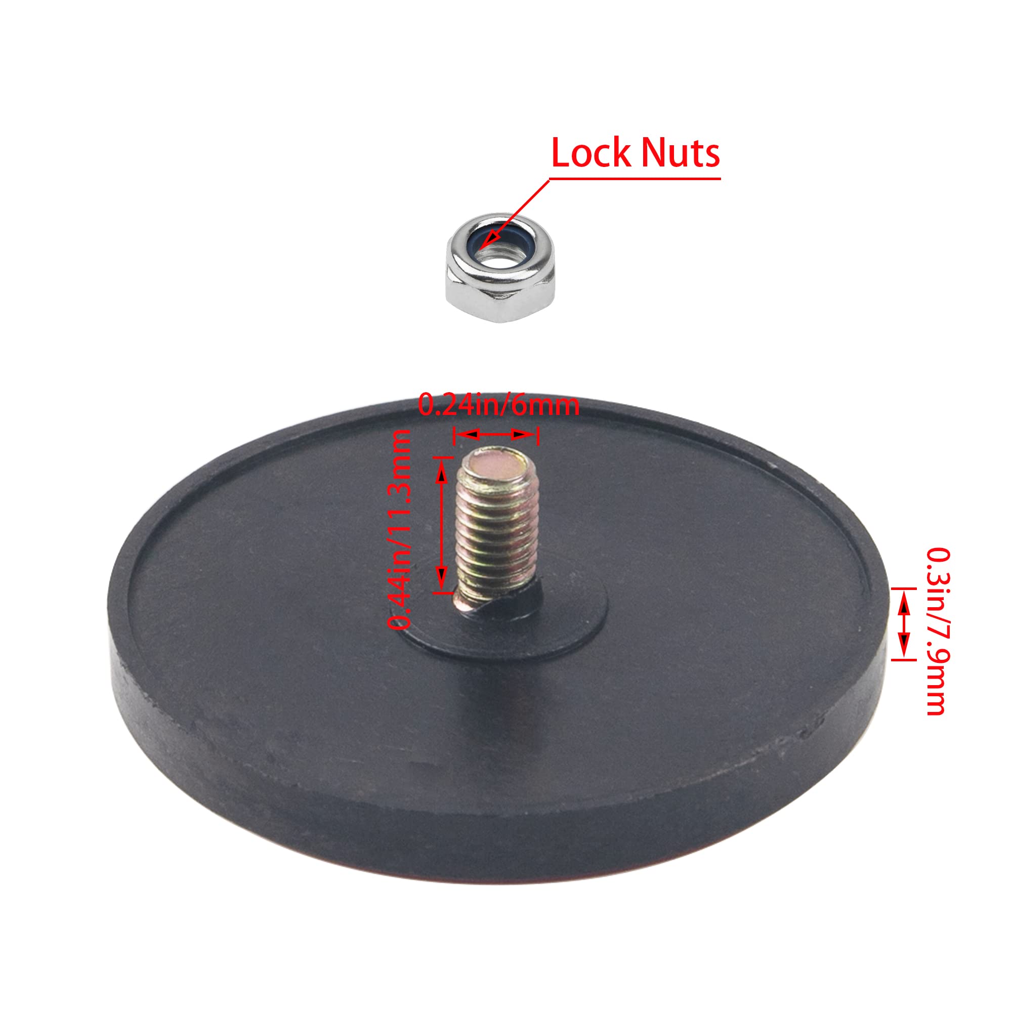 Rrina 4Pcs Red Plastic Reflective Warning Round Reflector For Motorcycle Bike