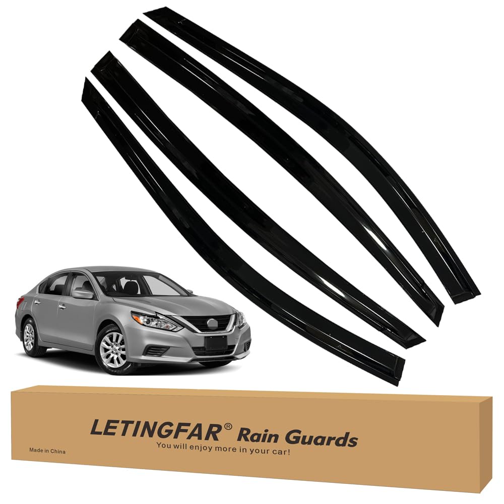 Tape-on Rain Guards for 2019-2024 Nissan Altima, for 2019-2024 Nissan Altima Accessories,Side Vent Visors Shades Window Deflecto