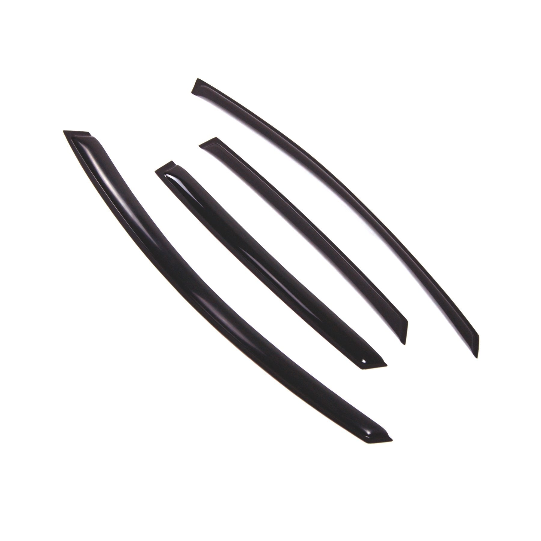 Tuningpros Window Visor Compatible With 2005-2010 Audi A6, Dgwv2-499 Outside Mount Deflector Rain Guard Dark Smoke, 4 Pcs Set