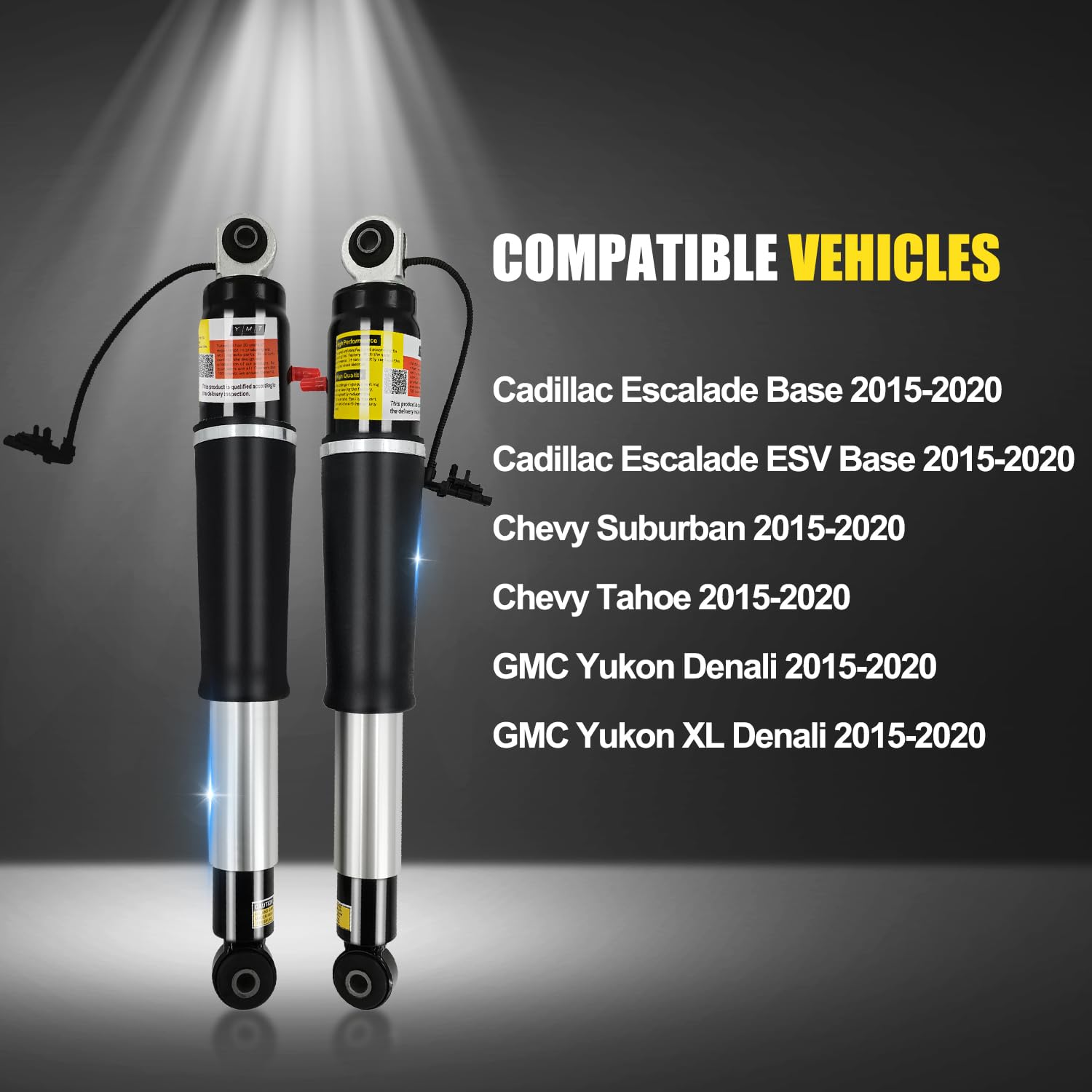 Yutmatin 84176675 580-1106 Rear Air Shock Strut Absorbers Compatible with Cadillac Chevy Suburban Tahoe GMC Yukon XL 2015-2020 2