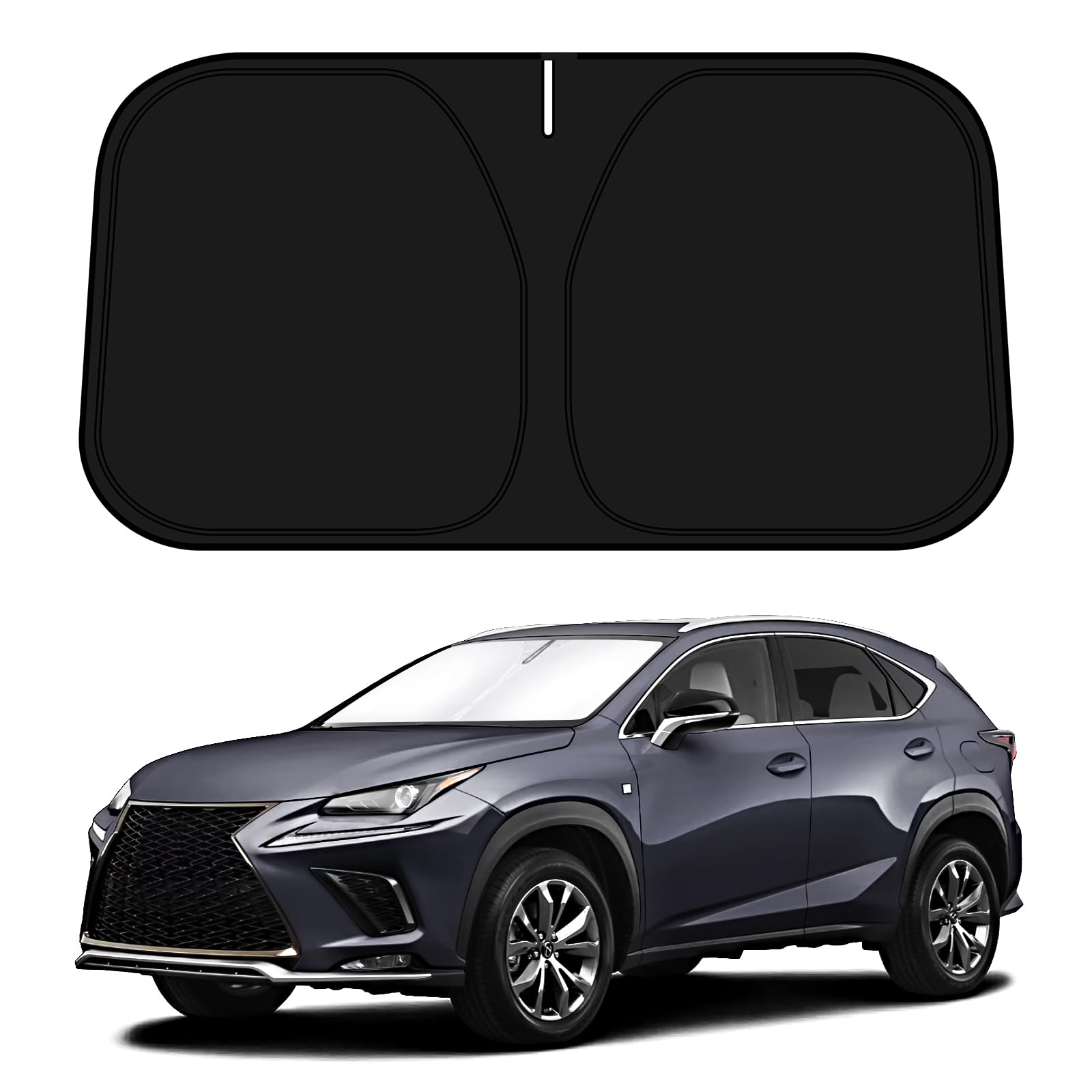 D-Lumina Windshield Sun Shade For 2015-2021 Lexus Nx300H/Nx300/Nx200T Accessories, Front Window Sunshade Sun Visor Protector Blo
