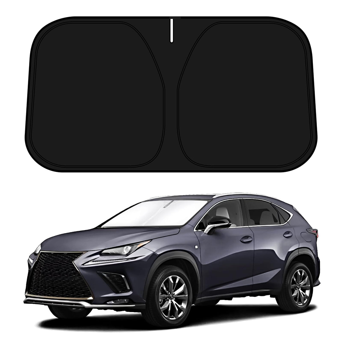 D-Lumina Windshield Sun Shade For 2015-2021 Lexus Nx300H/Nx300/Nx200T Accessories, Front Window Sunshade Sun Visor Protector Blo