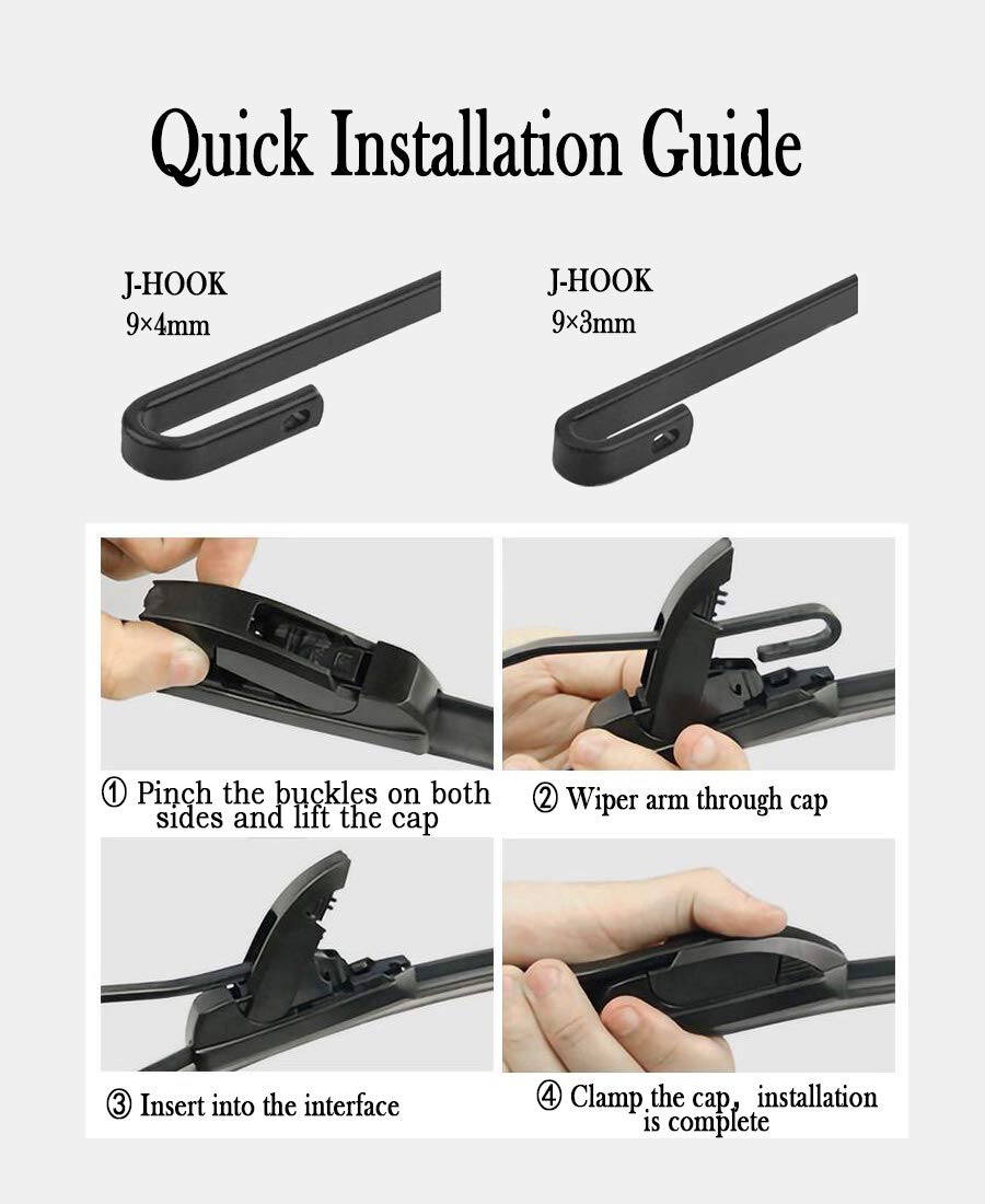 Emithsun Oem Quality Premium All-Season Windshield Wiper Blades Replacement For Lexus Rx300 1999-2003,Easy Diy Install 24+21+16(Set Of 3)