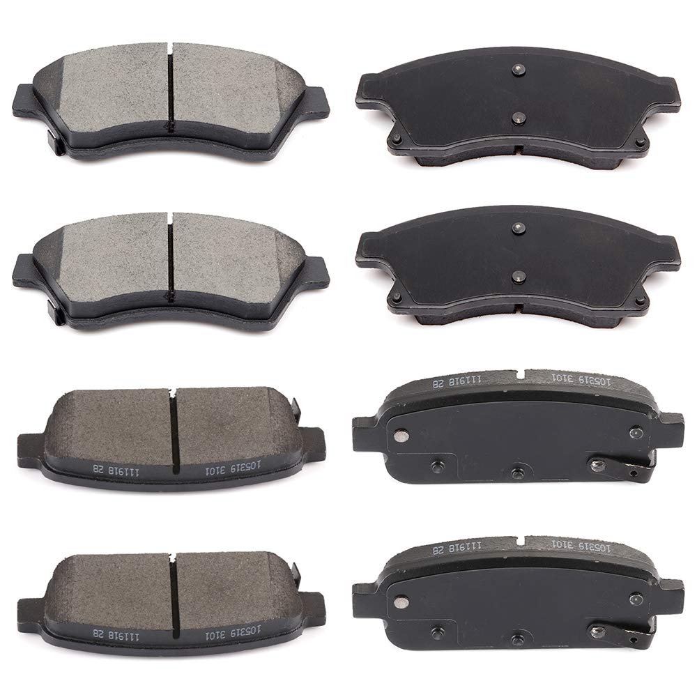 Cciyu D1522 D1468 Front & Rear Professional Ceramic Brake Pads Set Fit For 2011-2015 For Chevrolet Cruze,2016 For Chevrolet Cruz