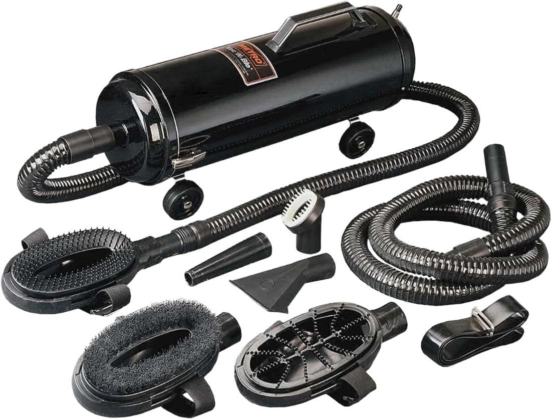 Metrovac - Vac 'N Blo Professional Large Animal Groomer Model: Pro-1Ag 780 Watts - Pet Grooming Kit - Pet Hair Vacuum For Removi