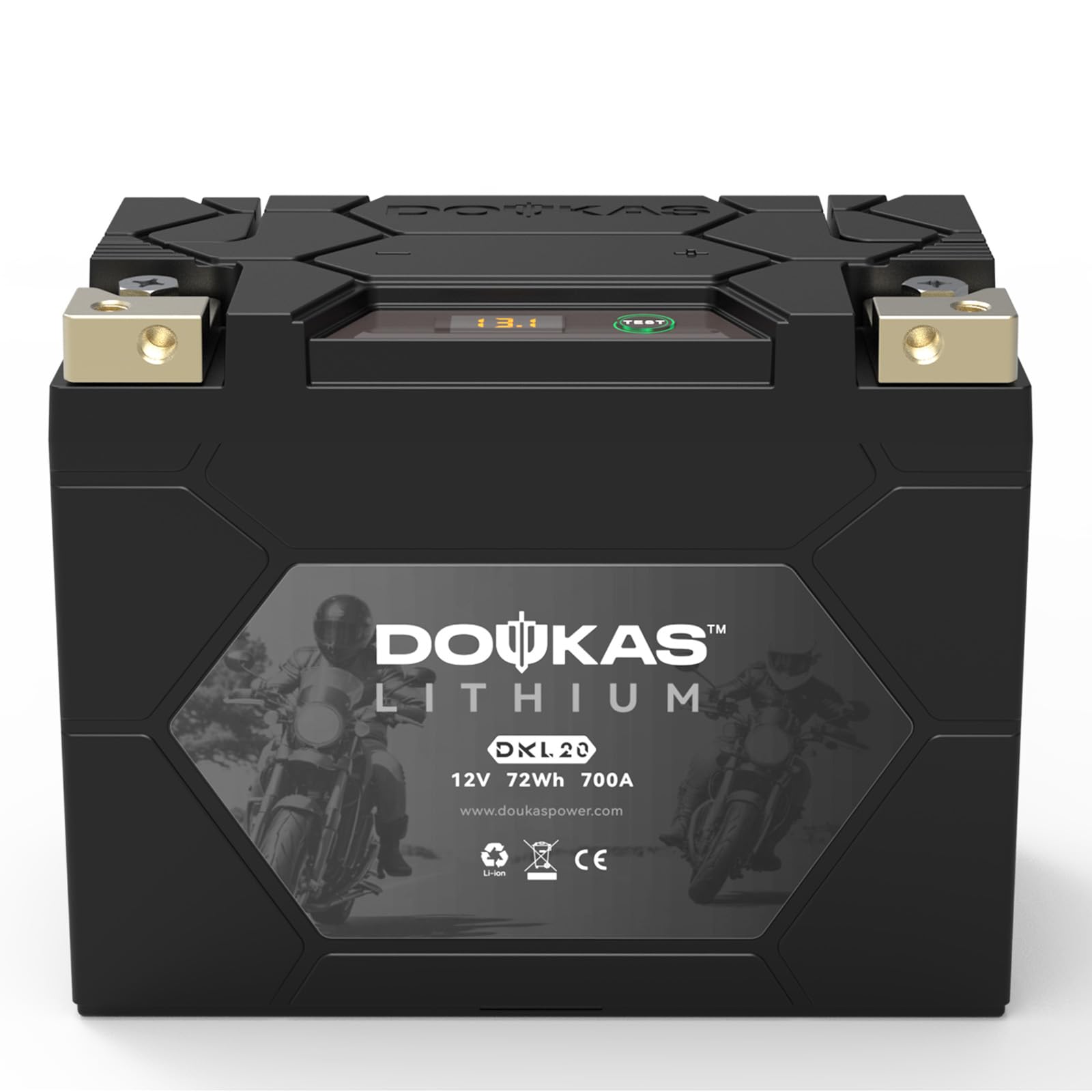 DOUKAS DKL20 700A LiFePO4 Motorcycle Lithium Battery, 12V 6Ah Powersports Battery, Compatible Jet Ski, Quad, Lawn Mower, ATV, UT