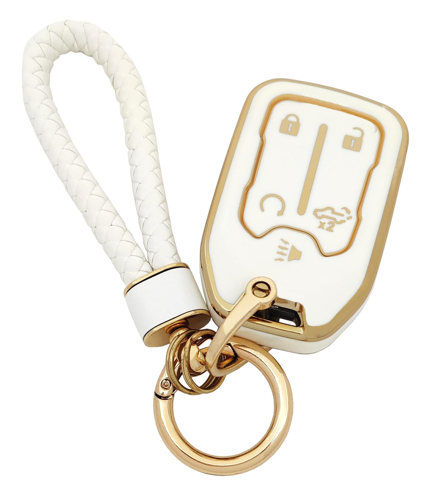 Arruweer Key Fob Cover For Chevy 2023-2019 Chevrolet Silverado Gmc Sierra 1500 2500Hd 3500Hd Key Fob Accessories With Keychain