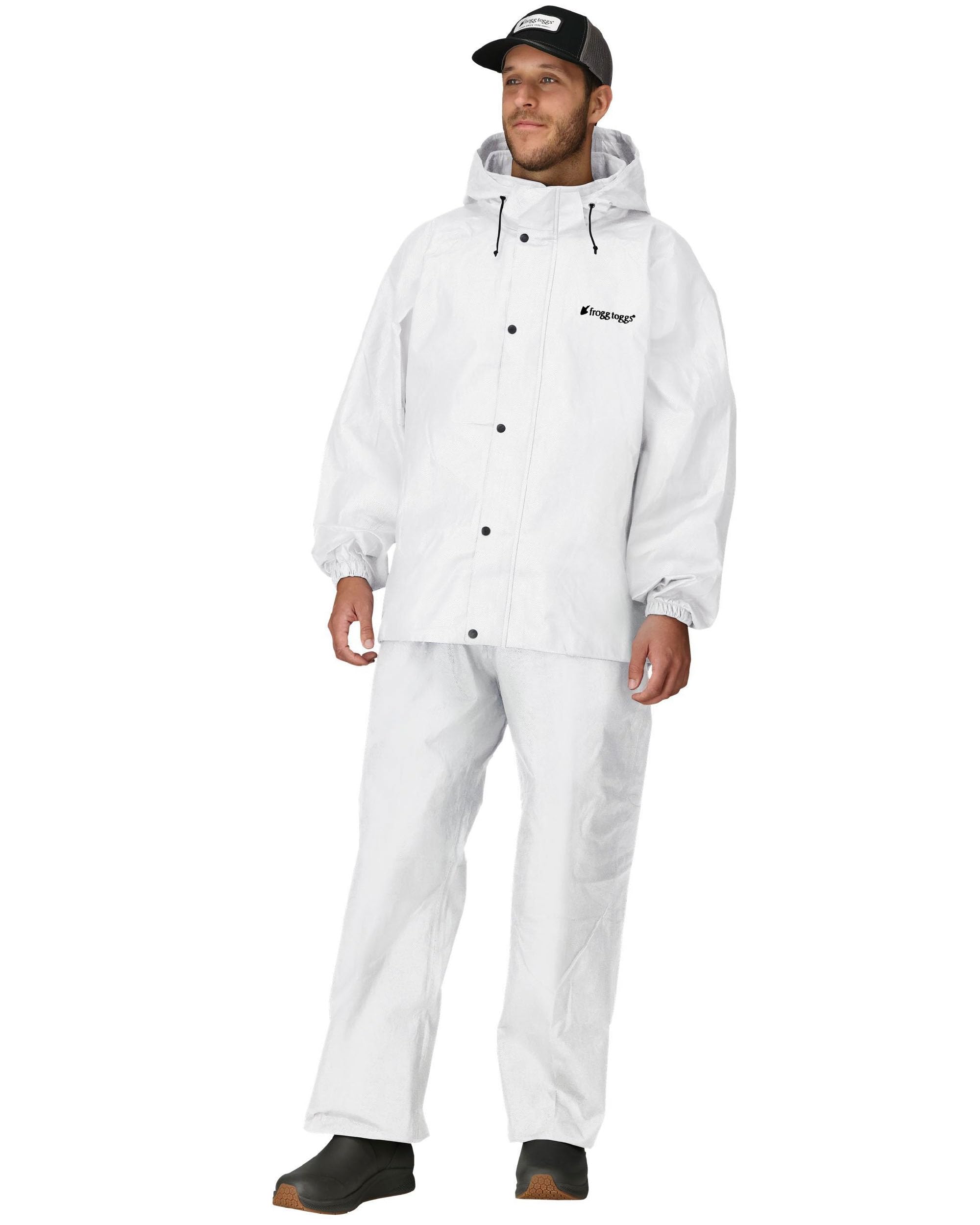 Frogg Toggs Men'S Standard Classic All-Sport Waterproof Breathable Rain Suit, White, 3X-Large
