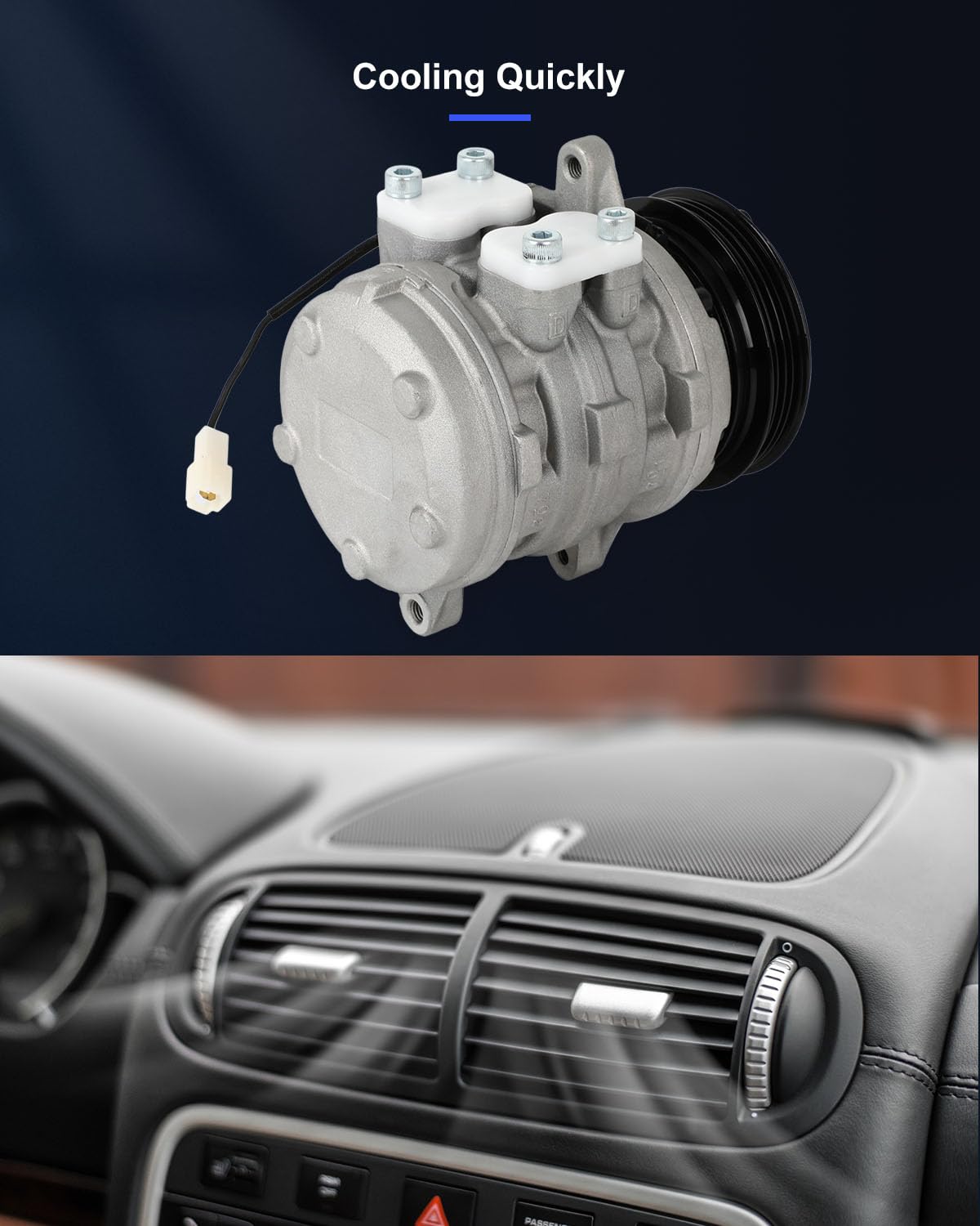 ECCPP A/C Compressor with Clutch 1989-1994 Fit for Geo Metro 1.0L 1996-1998 Fit for Suzuki X-90 1.6L AC Compressor