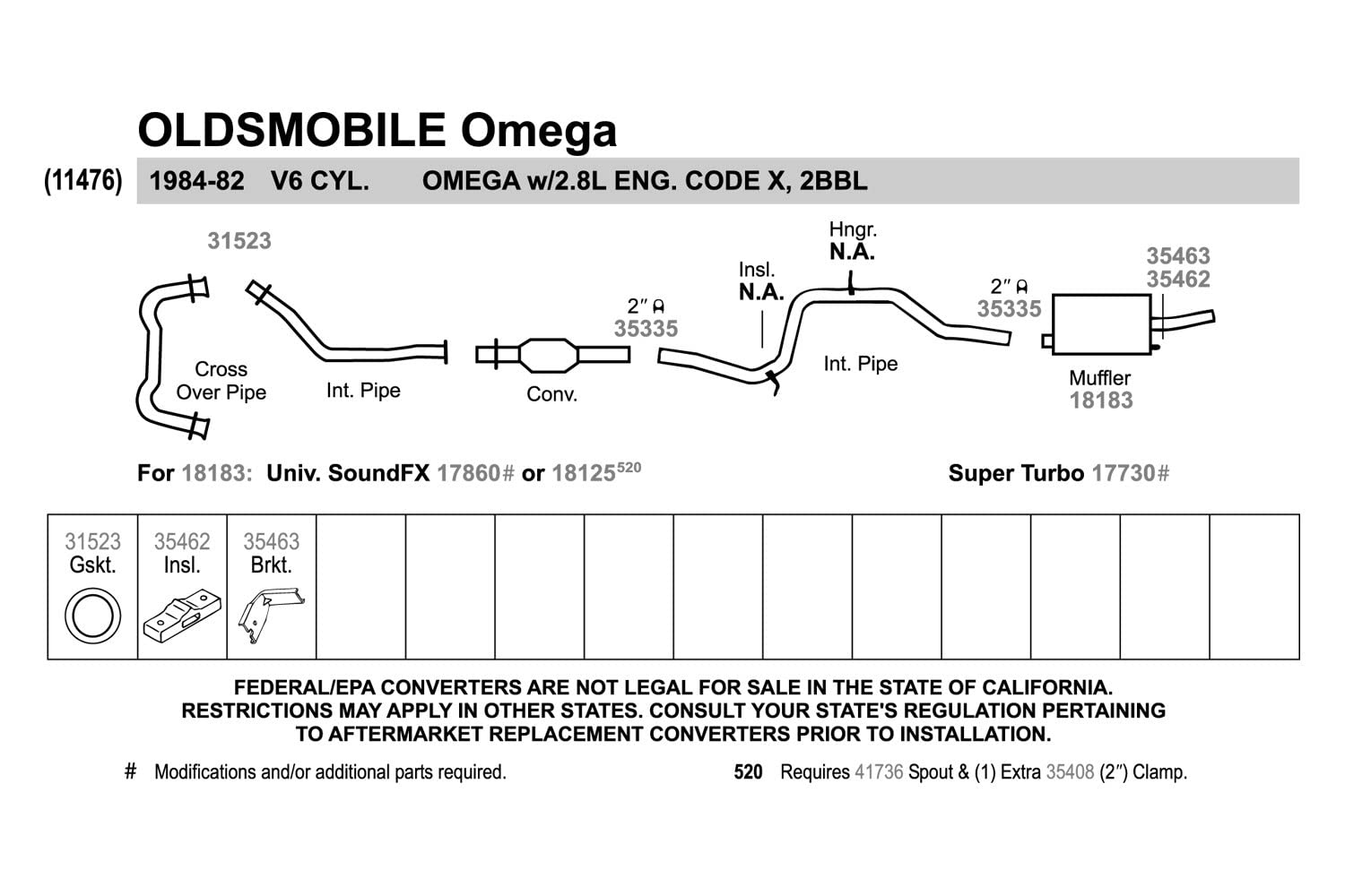 Walker Exhaust Soundfx Universal 18125 Universal Exhaust Muffler