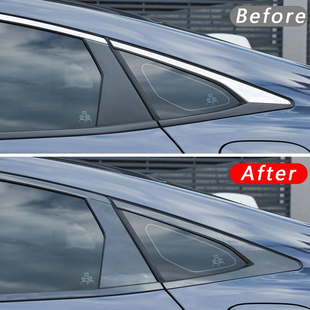 Lzlrun Free Tool Kit 5D High Gloss Carbon Fiber Vinyl Tap For Black Out Chrome Delete Window Trim Door Trim (1Inches X 30Feet)