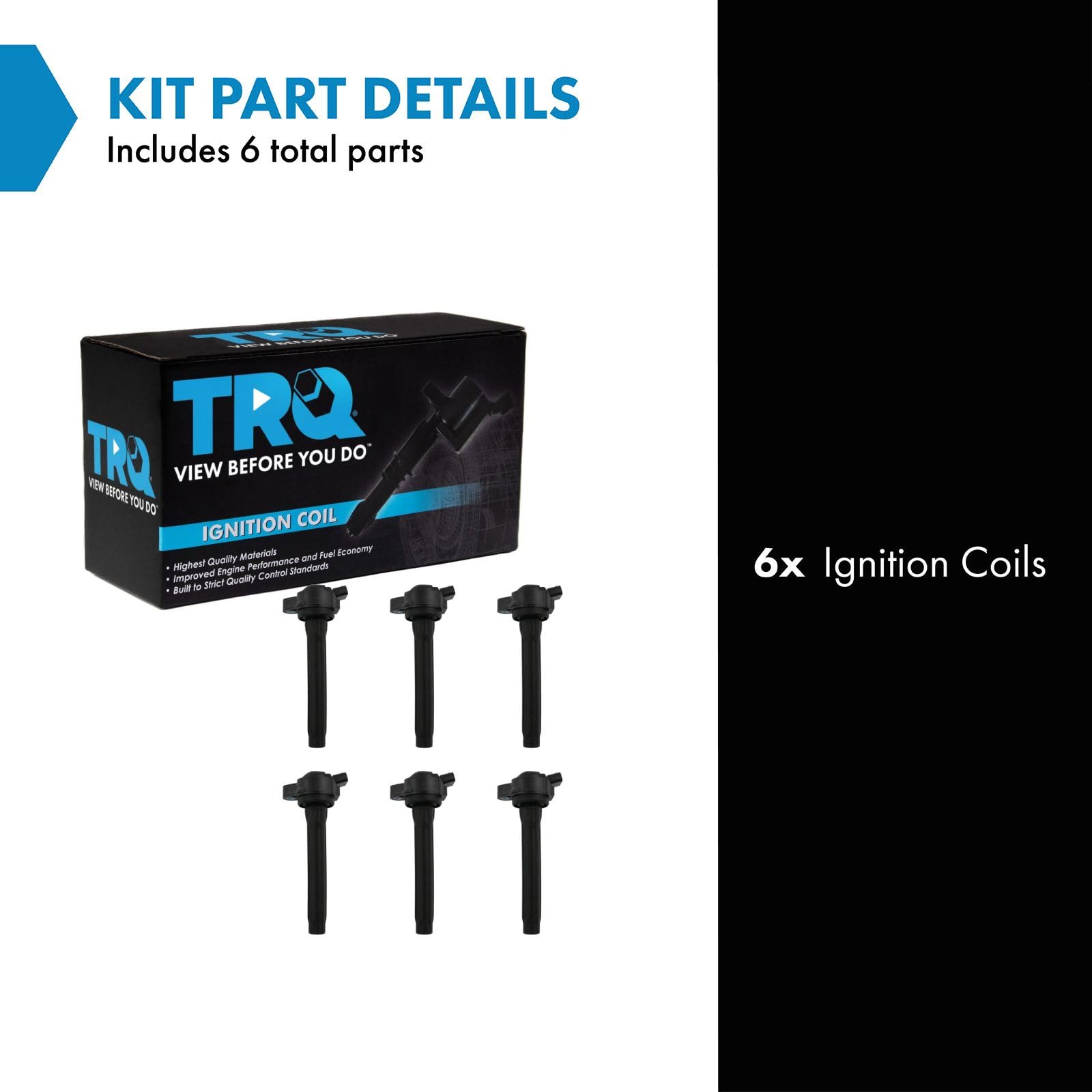 Trq Ignition Coil Set Compatible With 2019-2022 Lexus Es350 2016-2022 Rx350 Rx450H 2020-2022 Rx450Hl Toyota Avalon 2018-2022 Cam